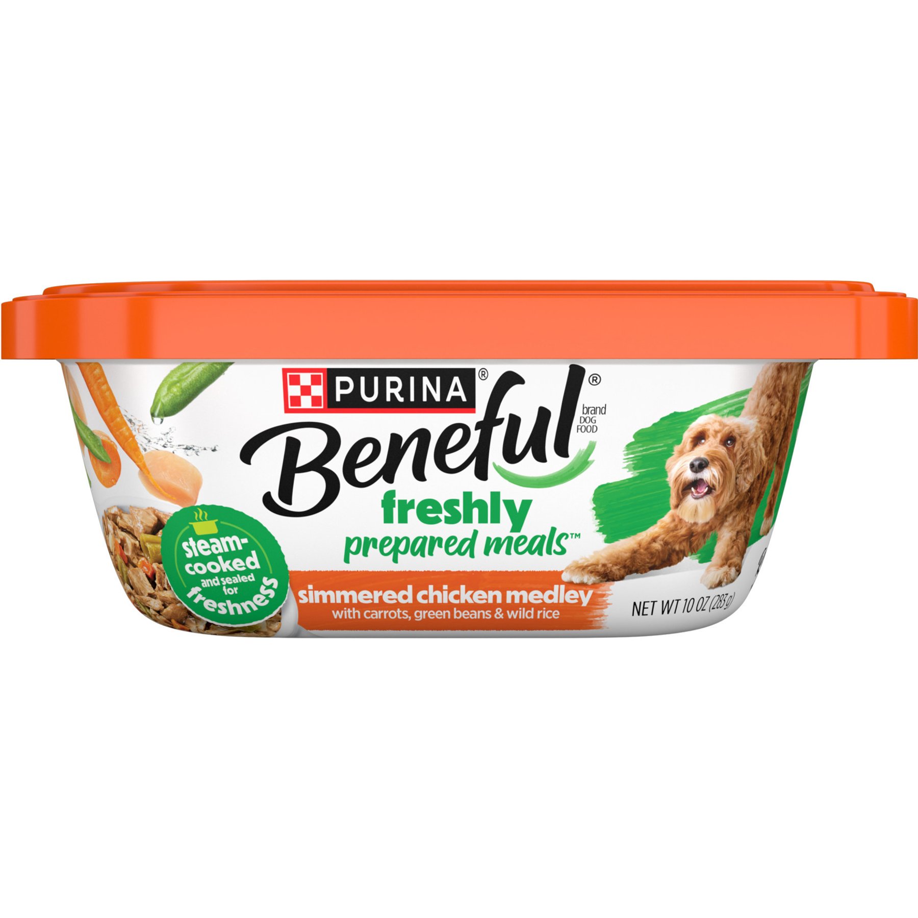 Purina Beneful Freshly Prepared Meals Simmered Chicken Medley with Carrots, Green Beans & Wild Rice Wet Dog Food