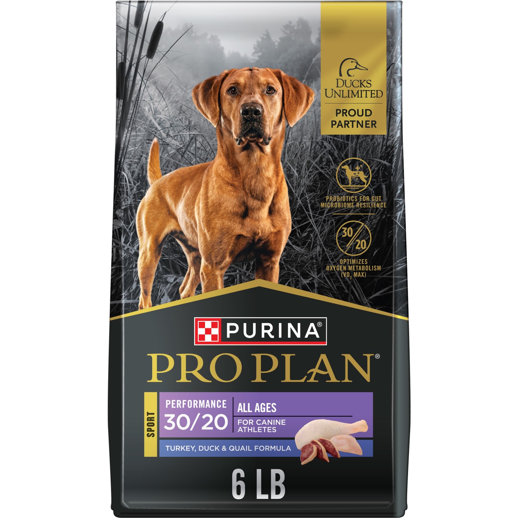 Purina Pro Plan Sport Performance All Life Stages High-Protein 30/20 Turkey, Duck & Quail Formula Dry Dog Food