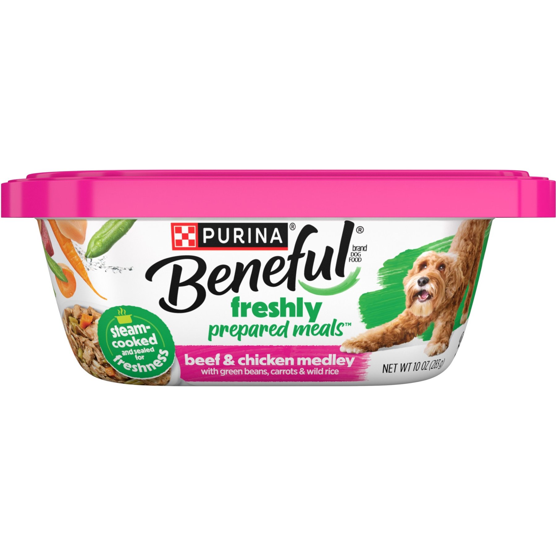 Purina Beneful Freshly Prepared Meals Beef & Chicken Medley with Green Beans, Carrots & Wild Rice Wet Dog Food