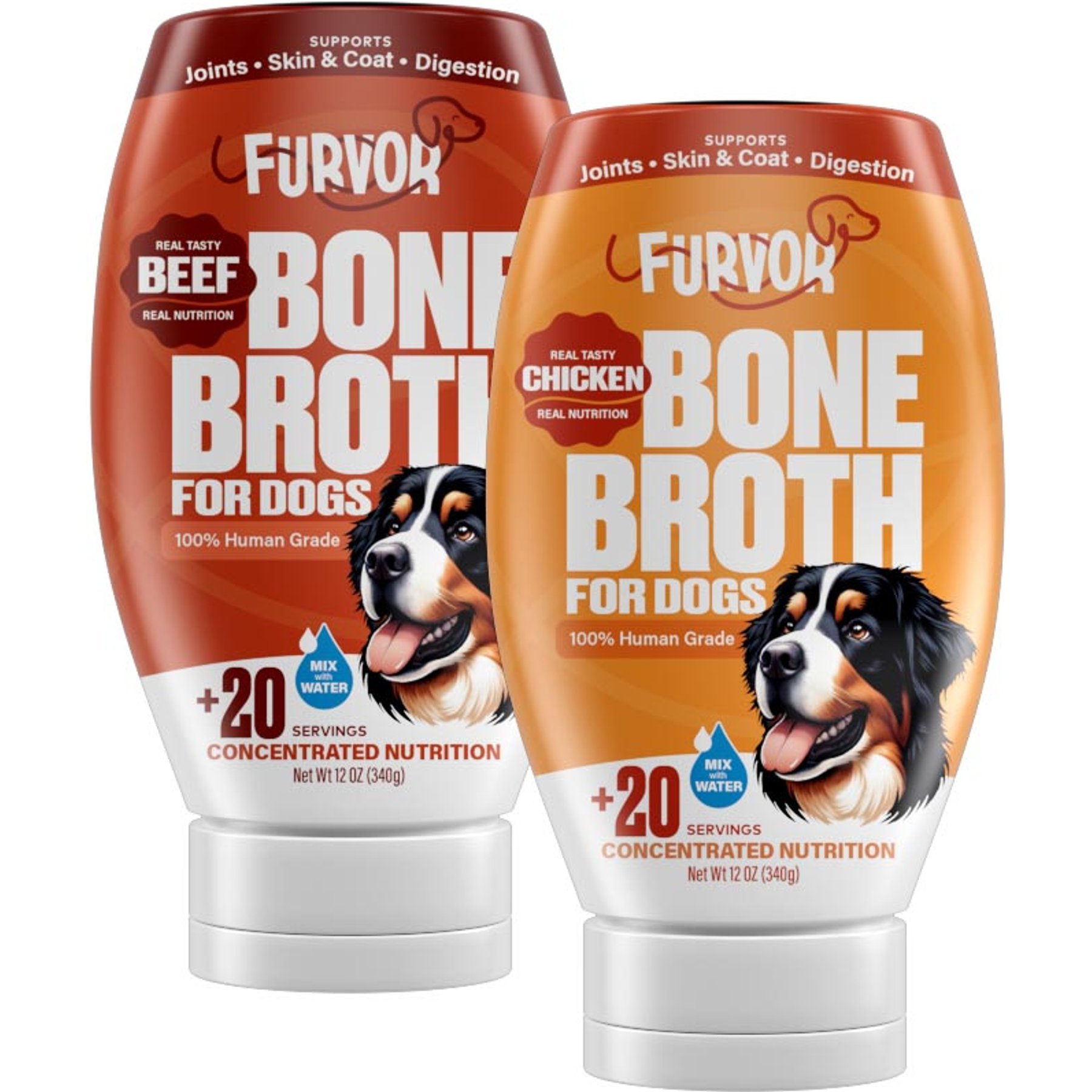 Furvor Beef & Chicken Bone Broth Topper for Dogs