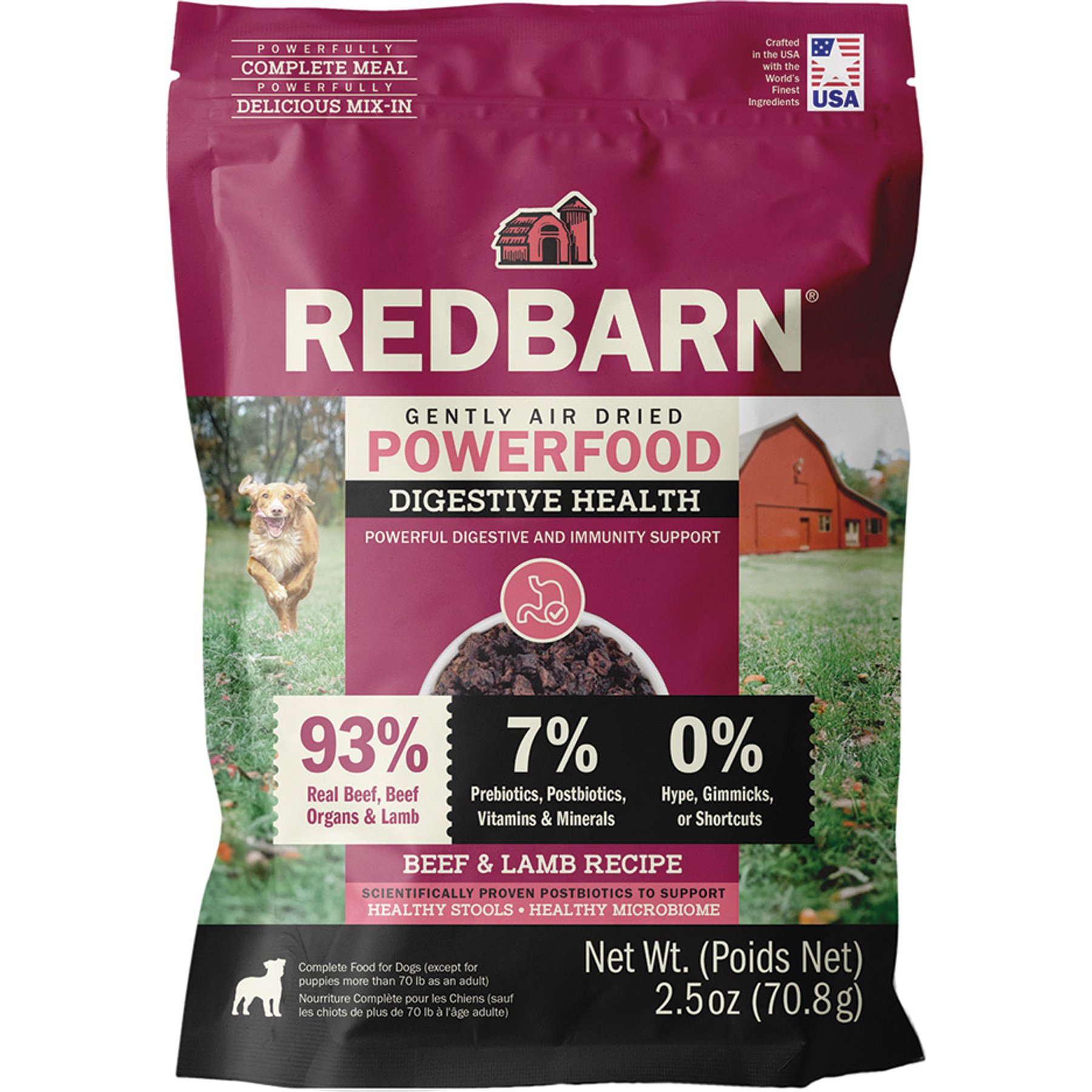 Redbarn Powerfood Digestive Health Beef & Lamb Gently Air Dried Dog Food