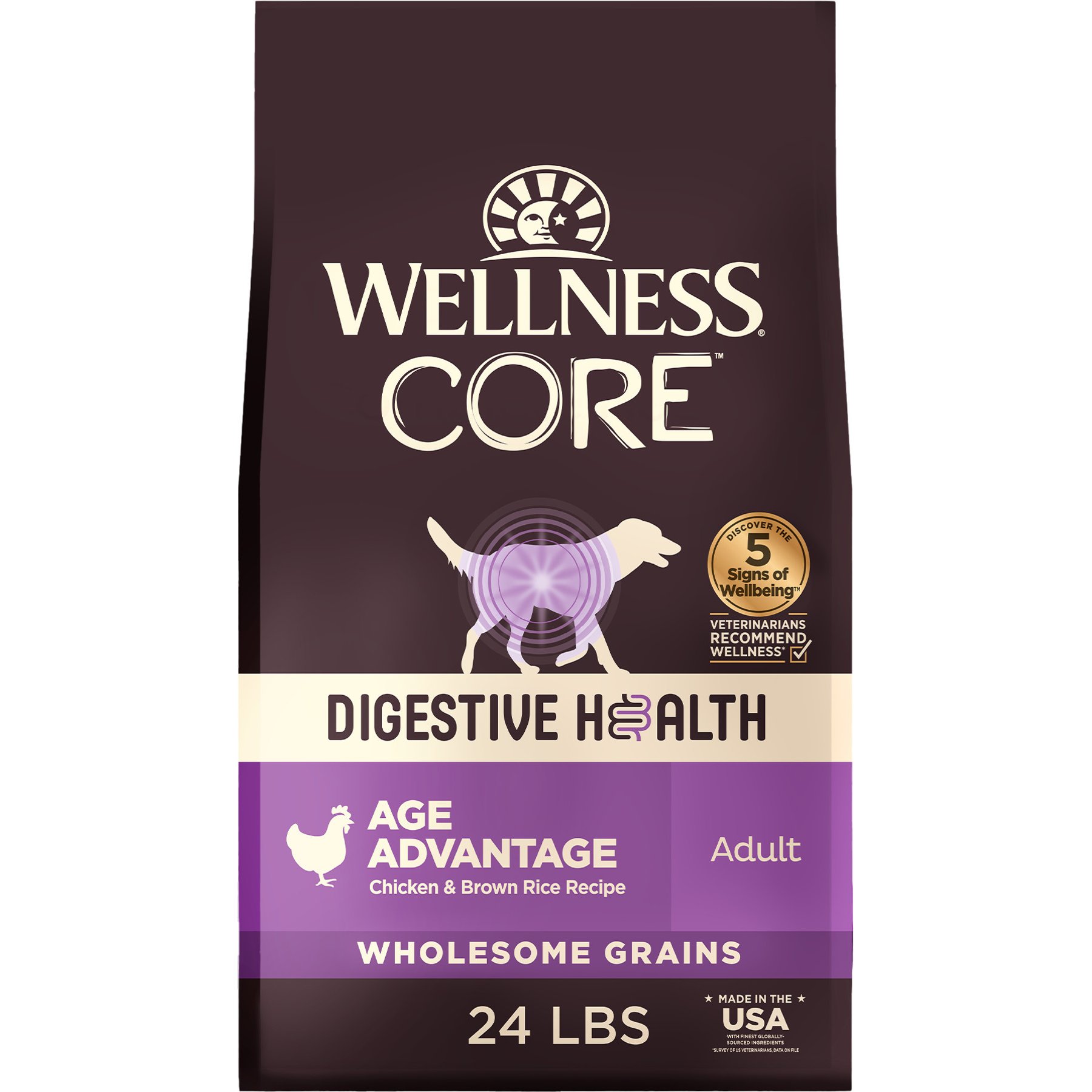 Wellness CORE Digestive Health Age Advantage Senior Chicken & Brown Rice Dry Dog Food