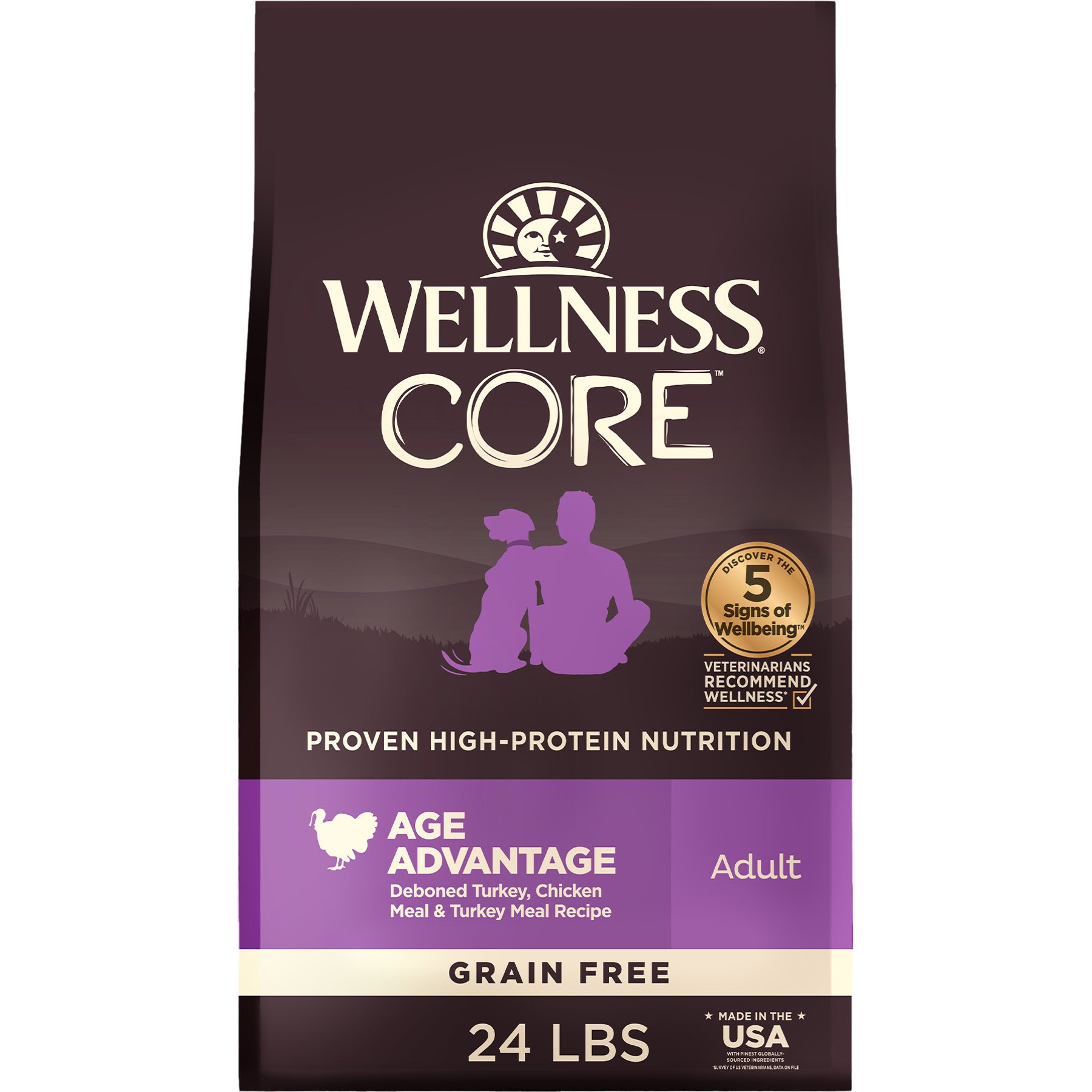 Wellness CORE Grain-Free Senior Deboned Turkey Recipe Dry Dog Food