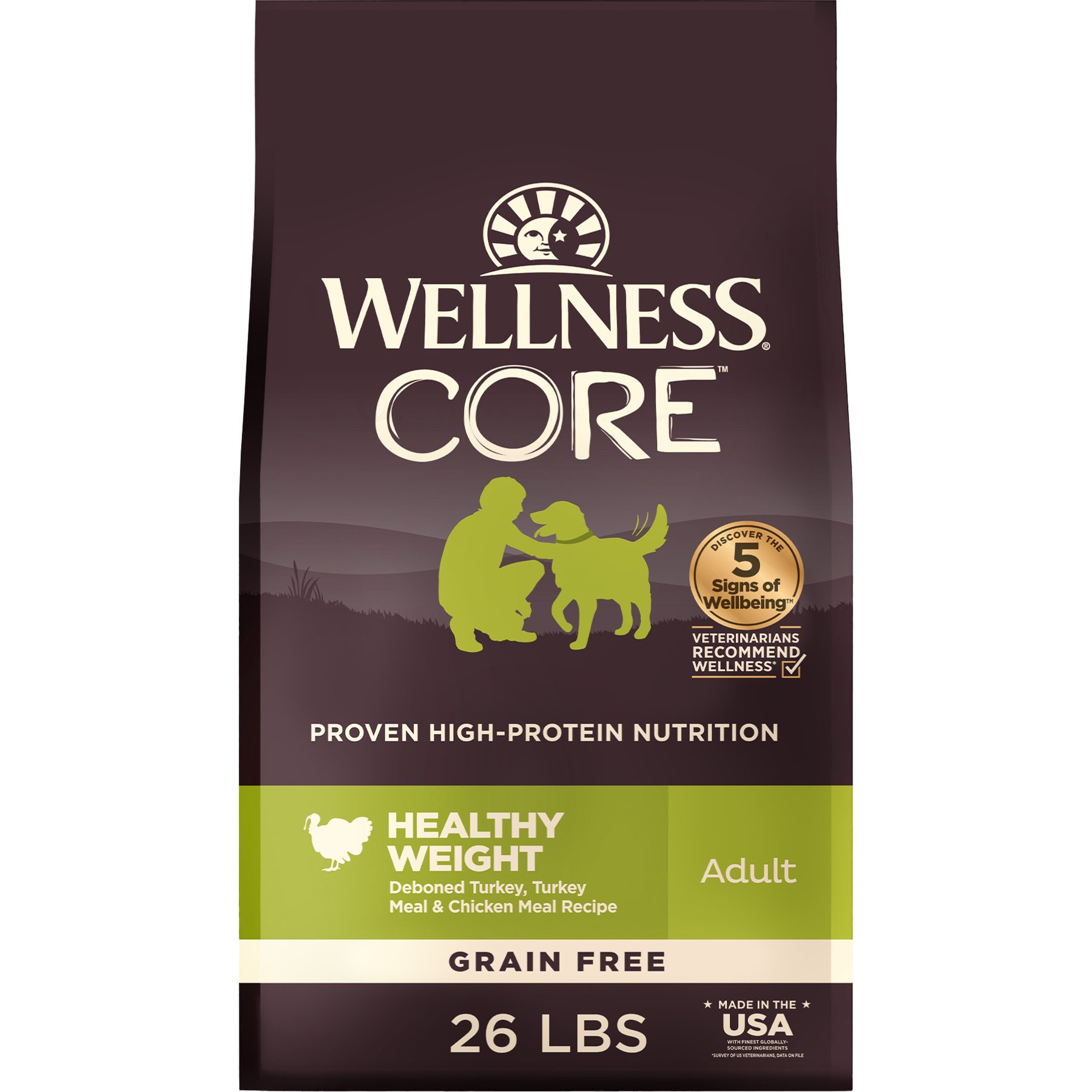 Wellness CORE Grain-Free Healthy Weight Turkey & Chicken Dry Dog Food