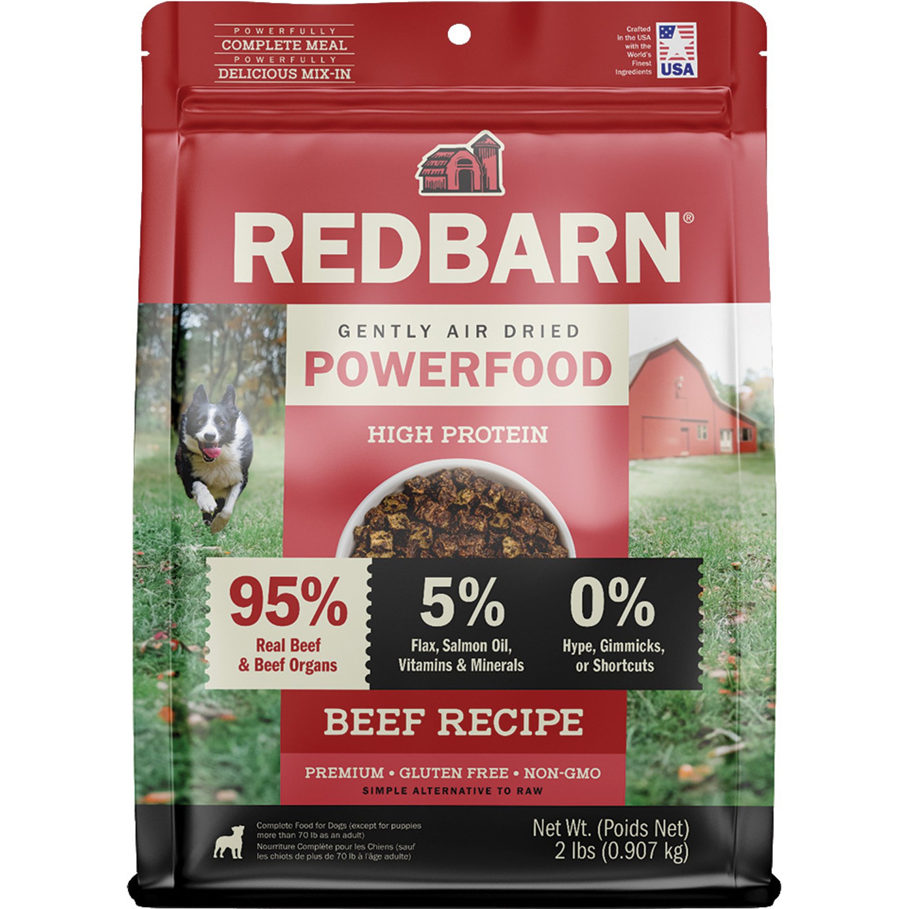 Redbarn Powerfood Beef High Protein Grain-Free Gently Air Dried Dog Food