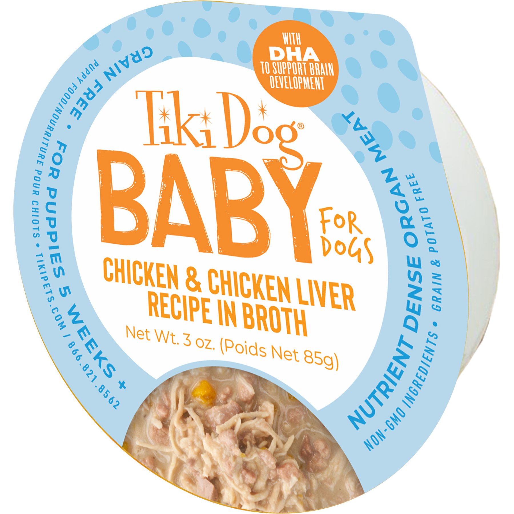 Tiki Dog Whole Foods Grain-Free Chicken & Chicken Liver Wet Dog Food