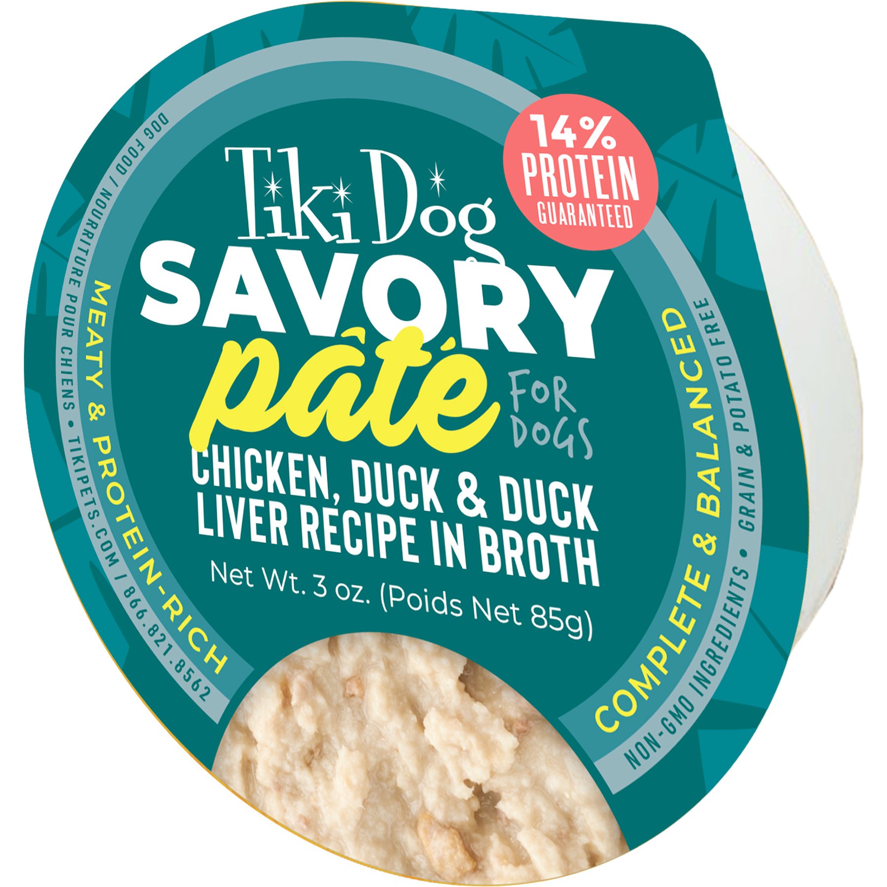 Tiki Dog Grain-Free Savory Chicken, Duck & Duck Liver Pate Wet Cat Food