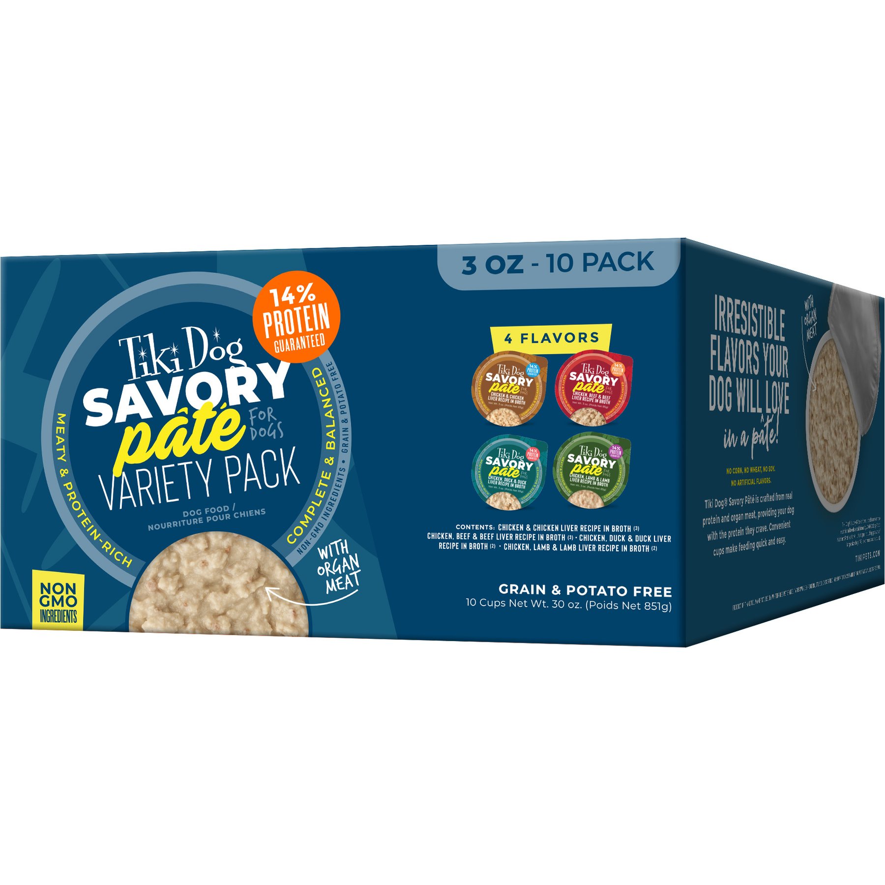 Tiki Dog Grain-Free Variety Pack Pate Wet Dog Food