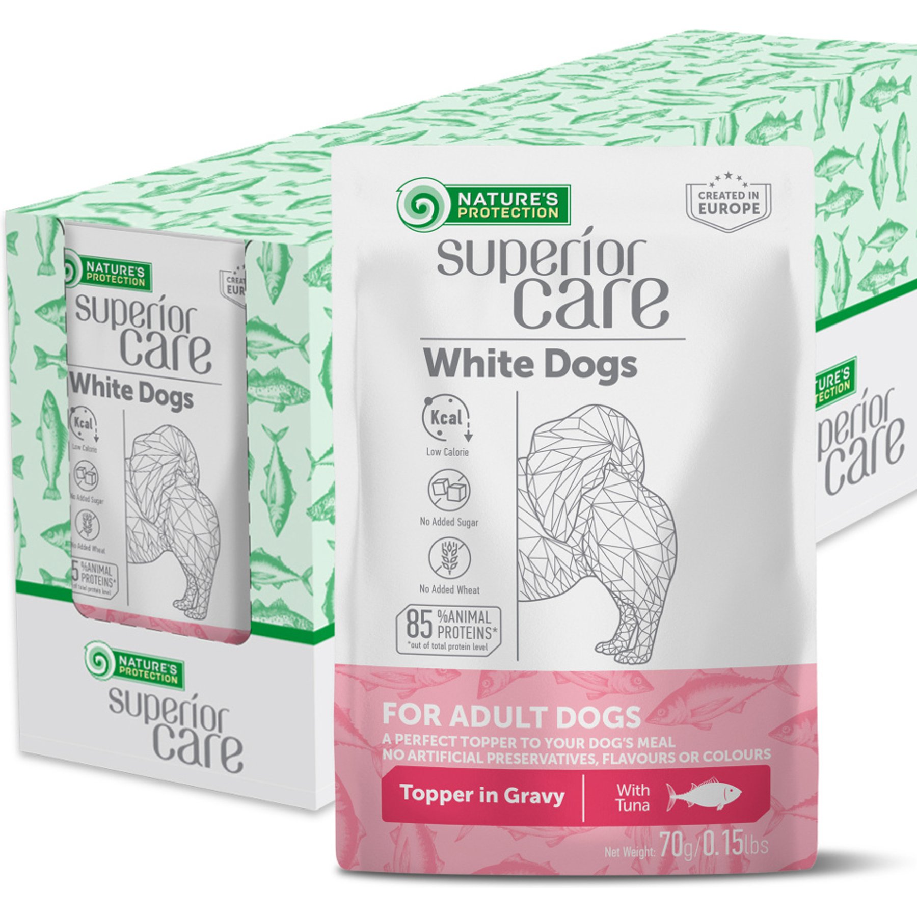 Nature's Protection Superior Care Multipack Adult Low Calorie Tuna Wet Dog Food Topper