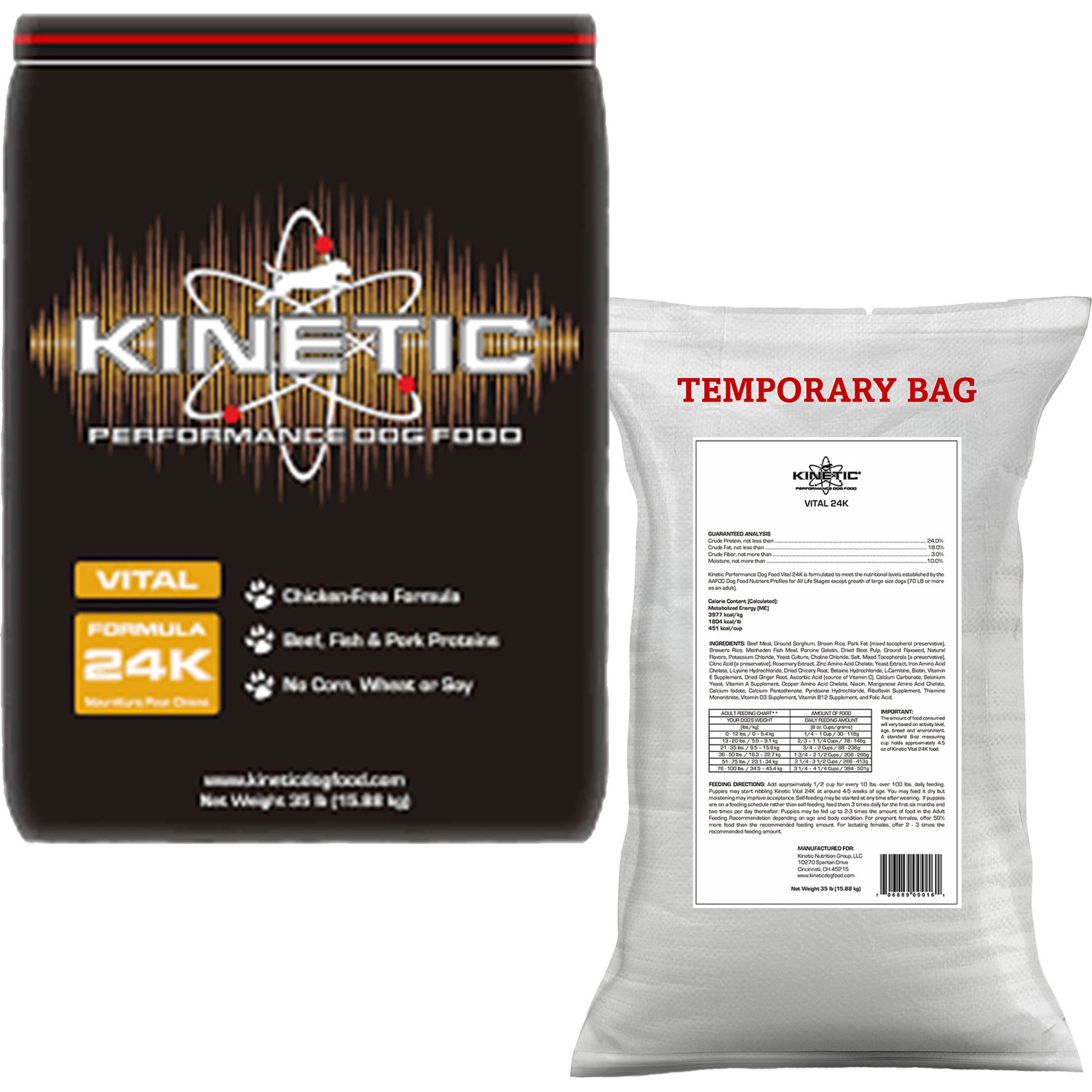 Kinetic Performance Vital 24K Formula Beef Flavor Dry Dog Food