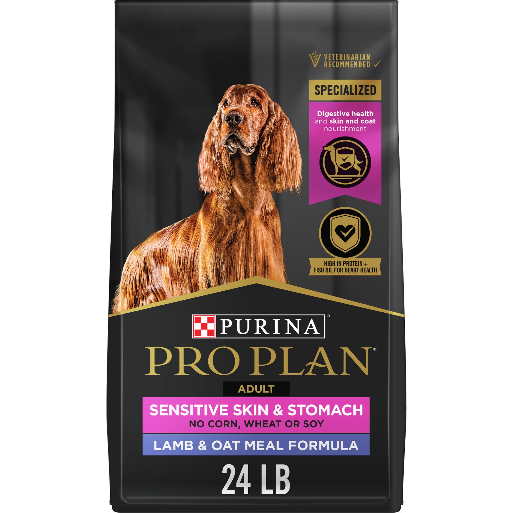Purina Pro Plan Sensitive Skin & Stomach Adult with Probiotics Lamb & Oat Meal Formula High Protein Dry Dog Food