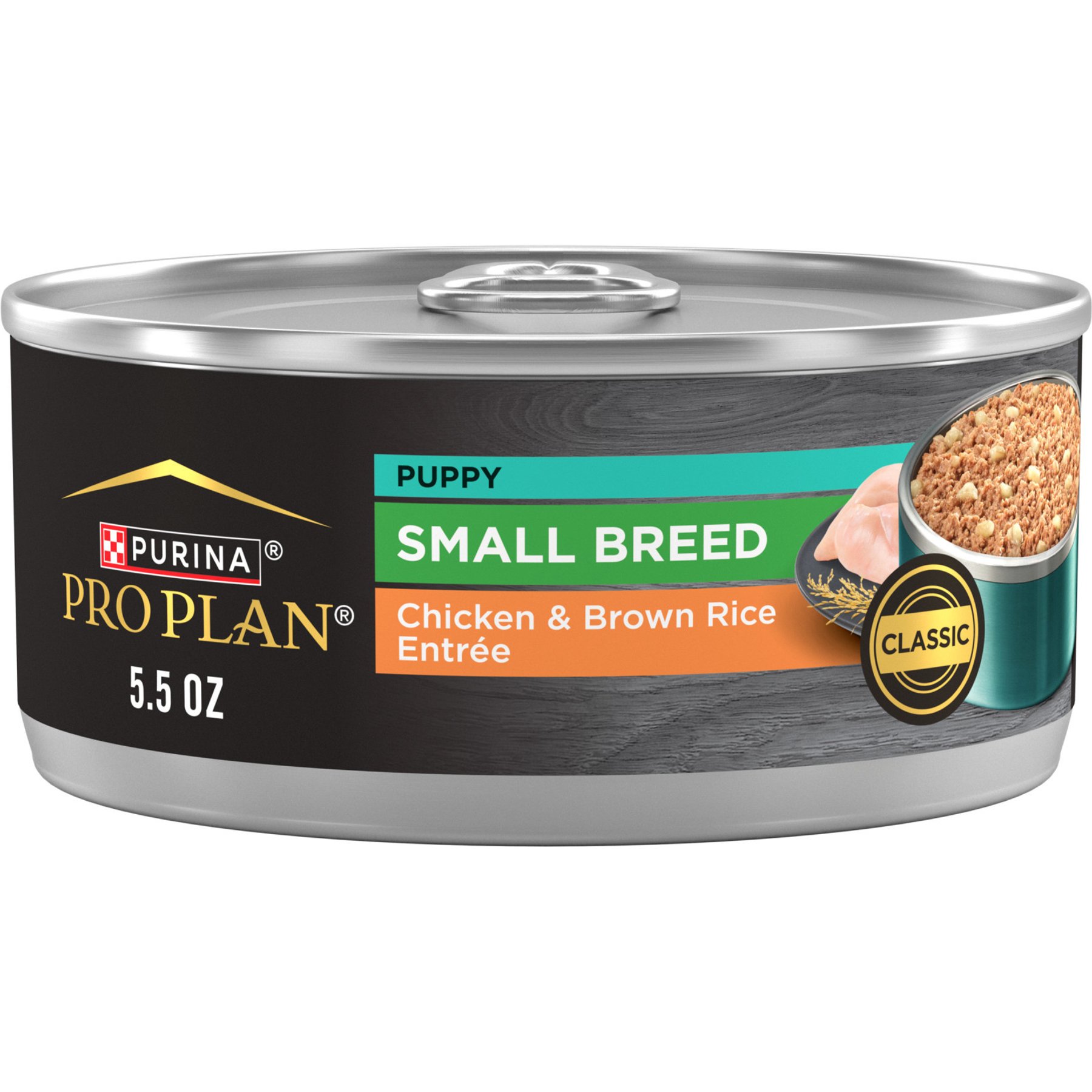 Purina Pro Plan Puppy Small Breed High-Protein Chicken & Brown Rice Entree Wet Dog Food, 5.5-oz can, case of 24