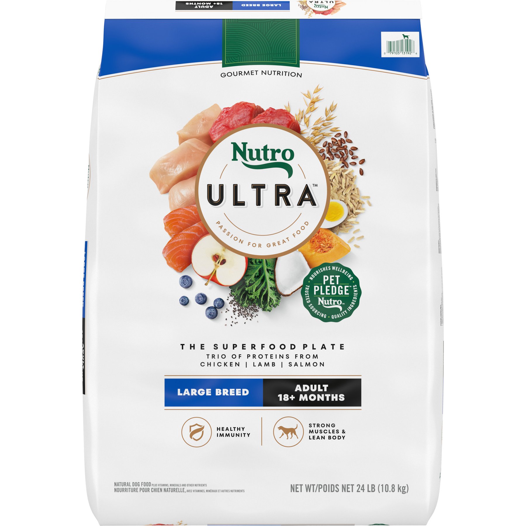 Nutro Ultra Adult Large Breed High Protein Trio of Proteins Chicken, Lamb & Salmon Dry Dog Food
