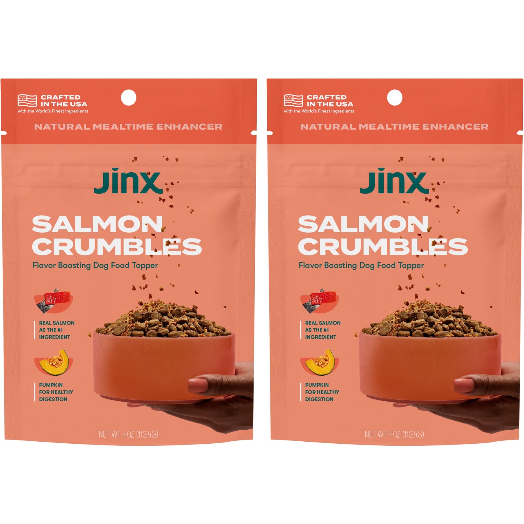 Jinx Salmon Crumbles High-Protein Dry Dog Food Topper