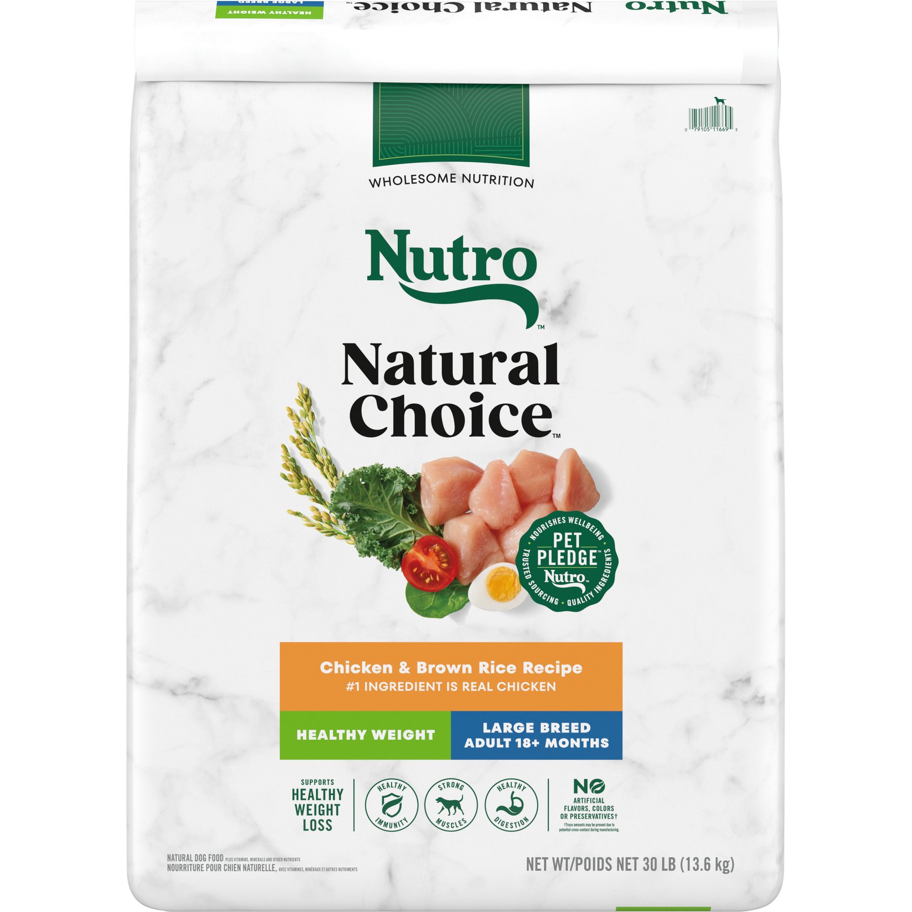 Nutro Natural Choice Adult Large Breed Healthy Weight Chicken & Brown Rice Recipe Dry Dog Food