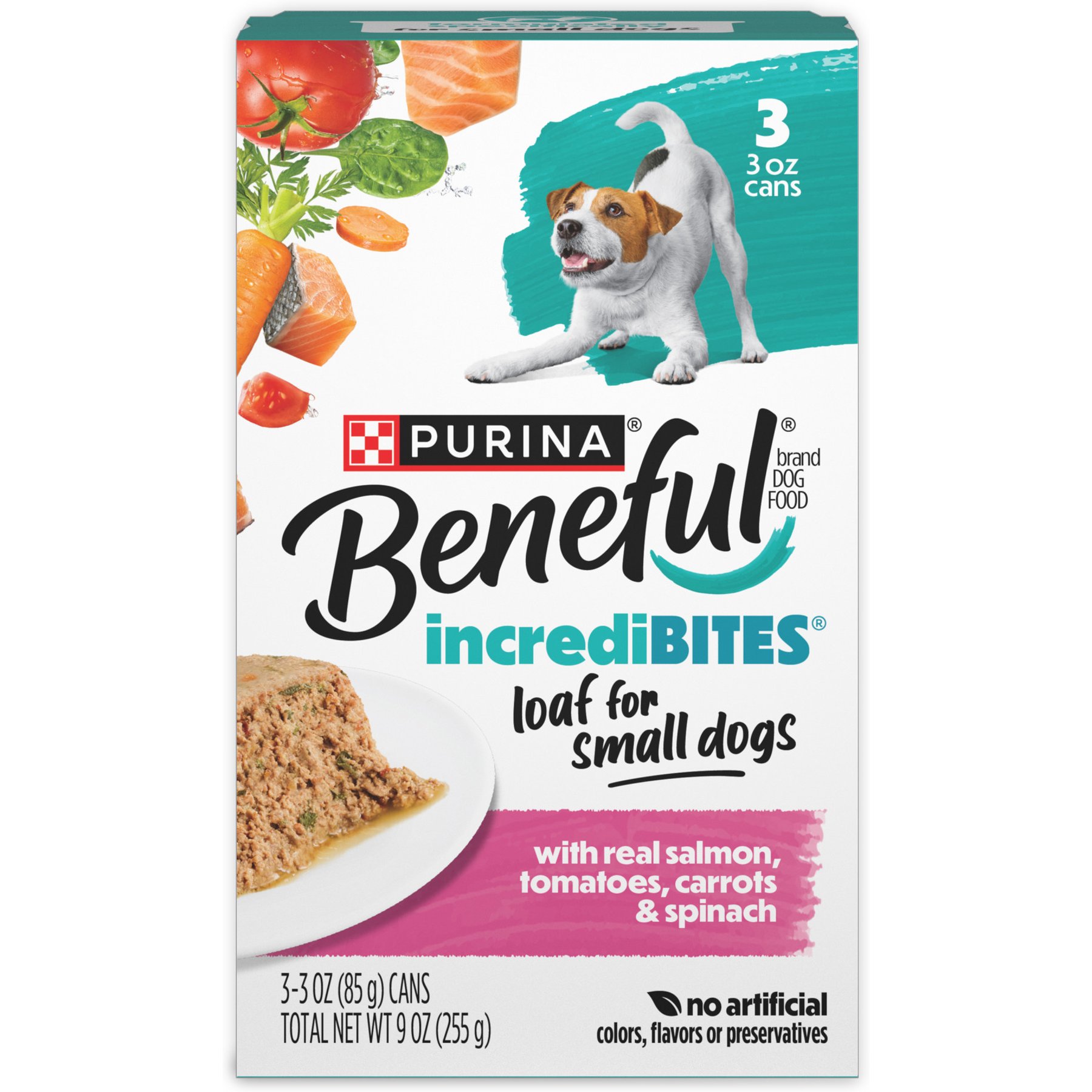 Purina Beneful IncrediBites Pate with Real Salmon Recipe Small Breed Wet Dog Food
