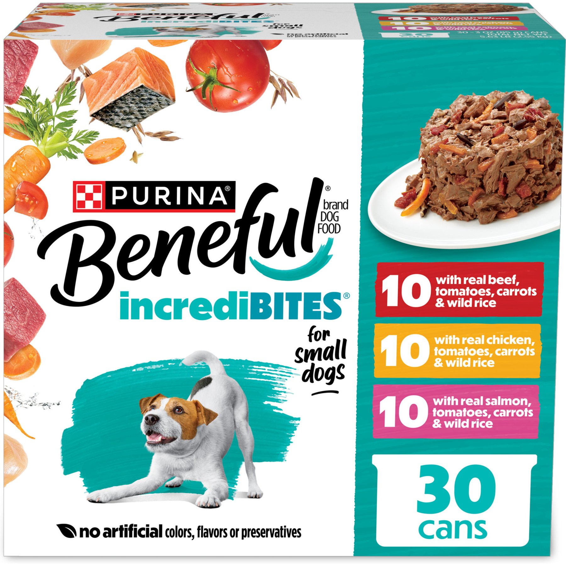 Purina Beneful IncrediBites Adult Variety Pack Chicken Beef & Salmon Small Breed Wet Dog Food