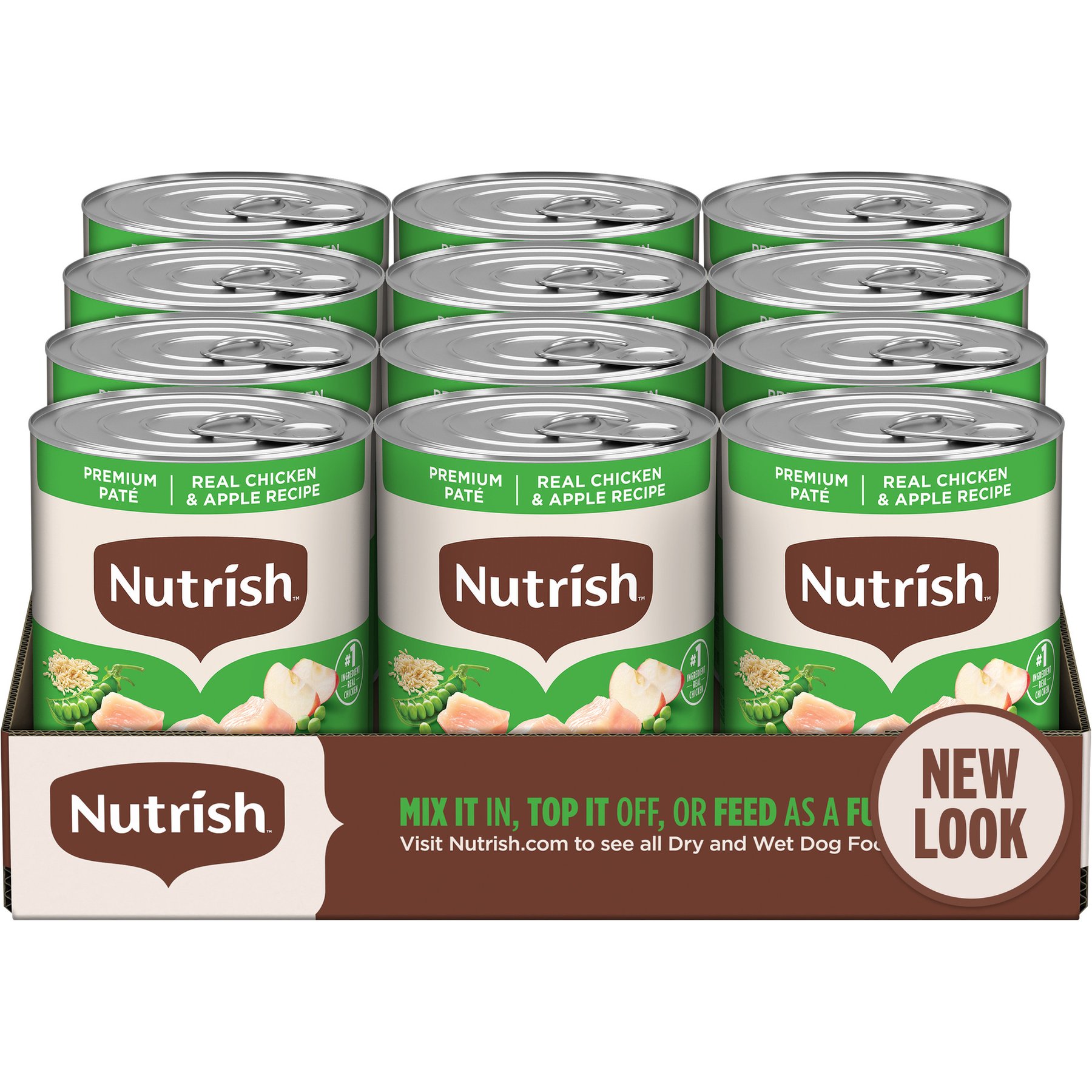 Nutrish Whole Health Blend Real Chicken & Apple Canned Dog Food, 13-oz, case of 12