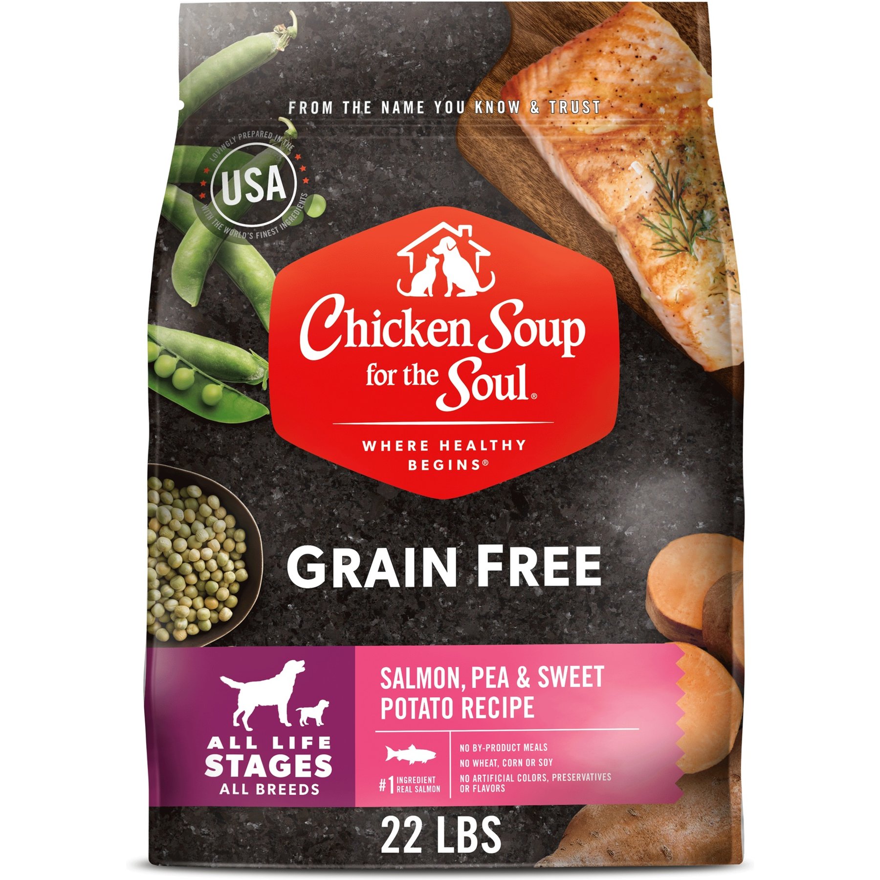 Chicken Soup for the Soul Grain-Free Salmon, Pea & Sweet Potato Recipe Dry Dog Food