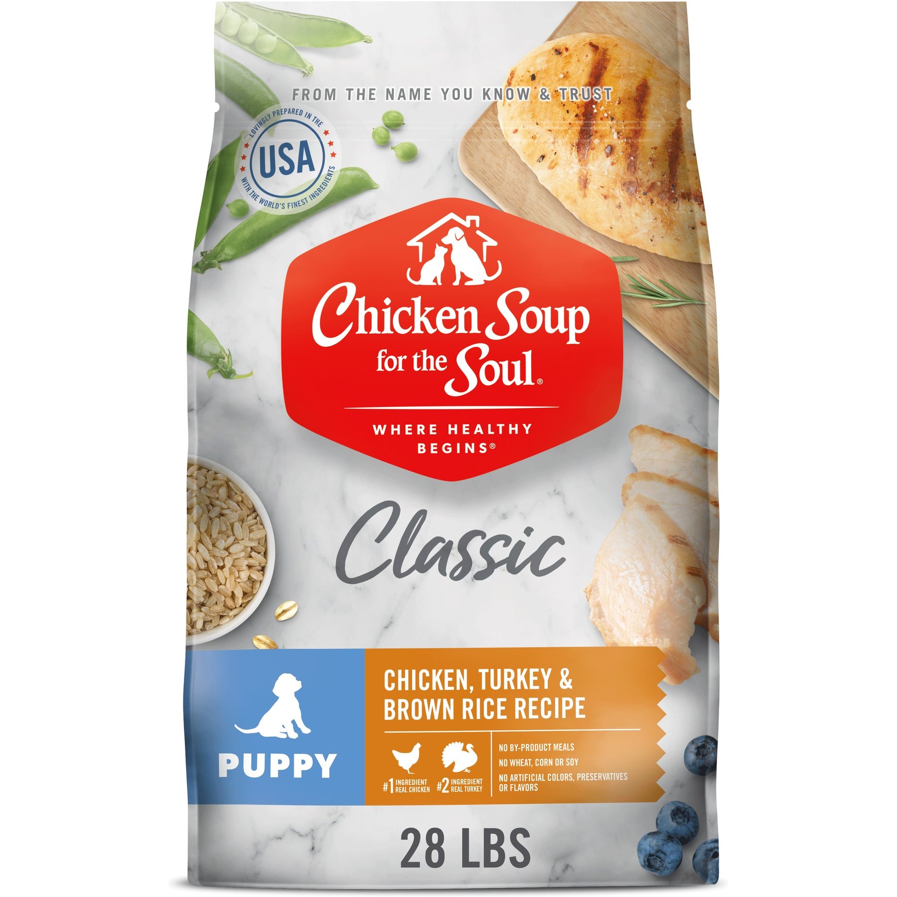 Chicken Soup for the Soul Puppy Chicken, Turkey & Brown Rice Recipe Dry Dog Food