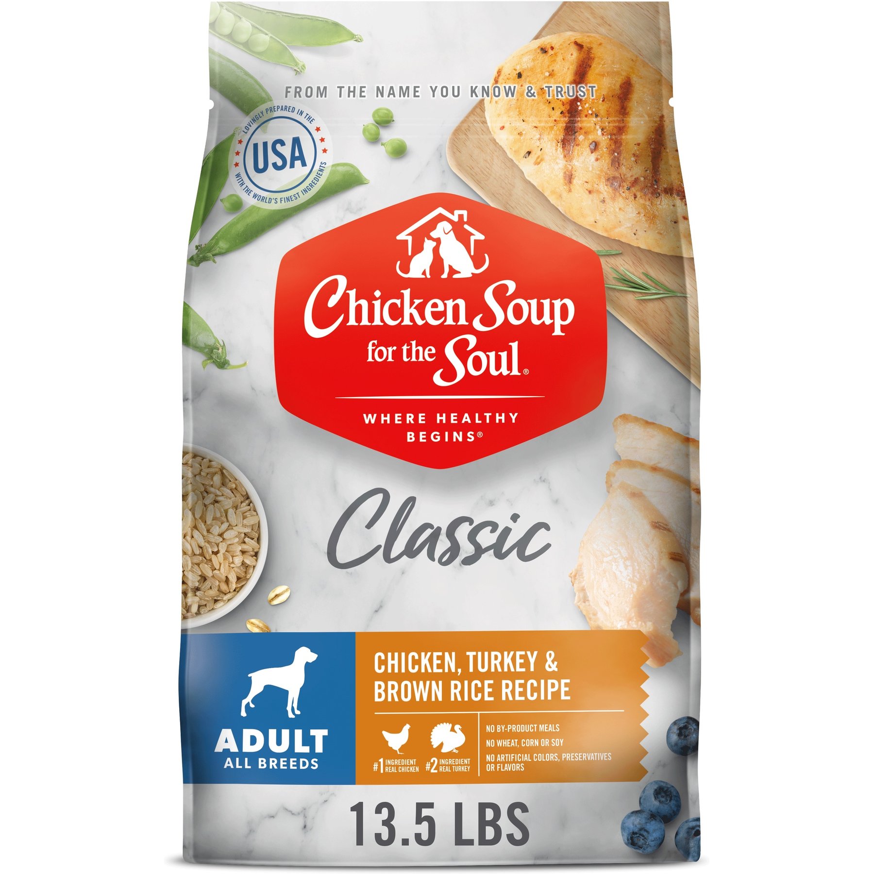 Chicken Soup for the Soul Adult Chicken, Turkey, & Brown Rice Recipe Dry Dog Food