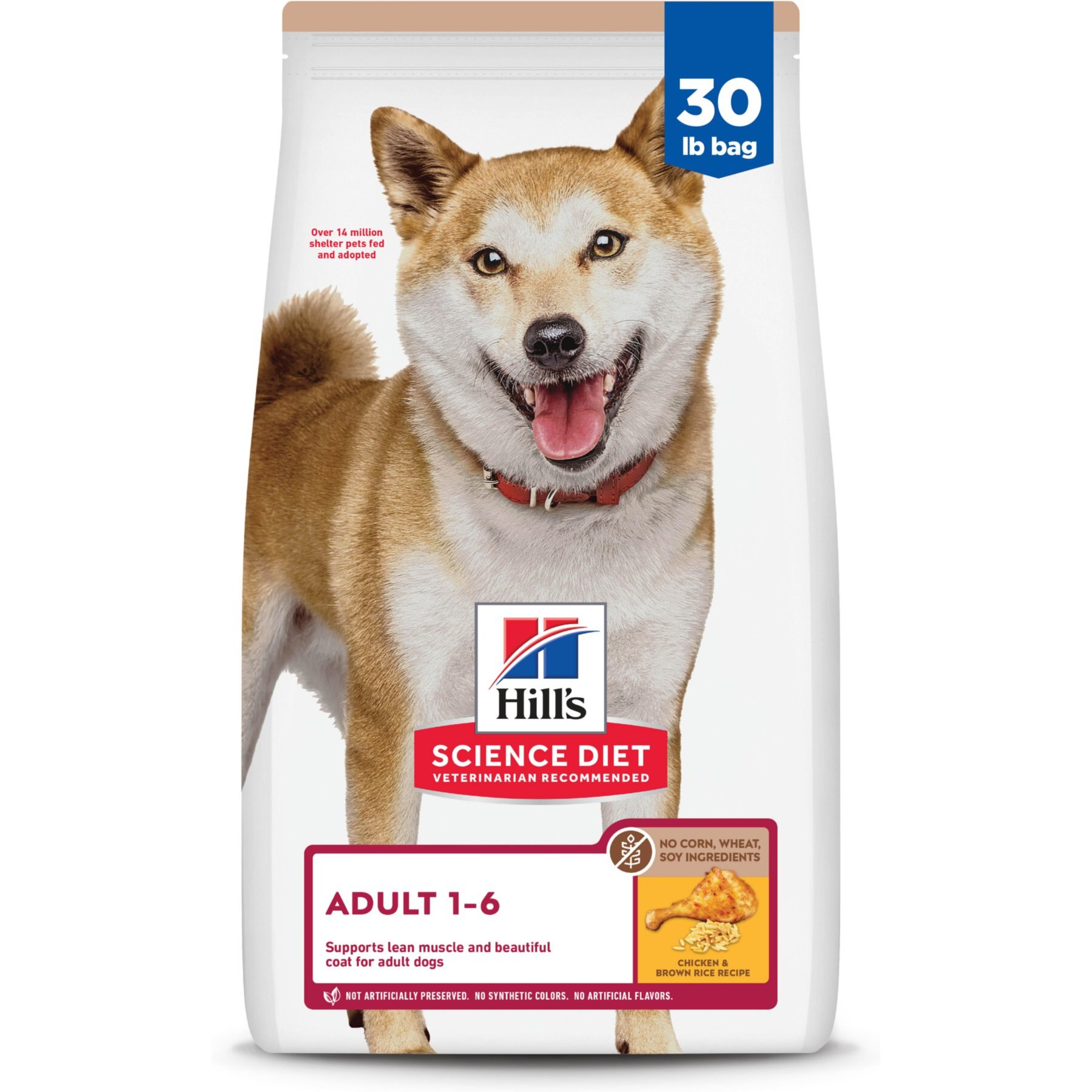 Hill's Science Diet Adult 1-6 Chicken & Brown Rice Recipe No Corn, Wheat or Soy Dry Dog Food