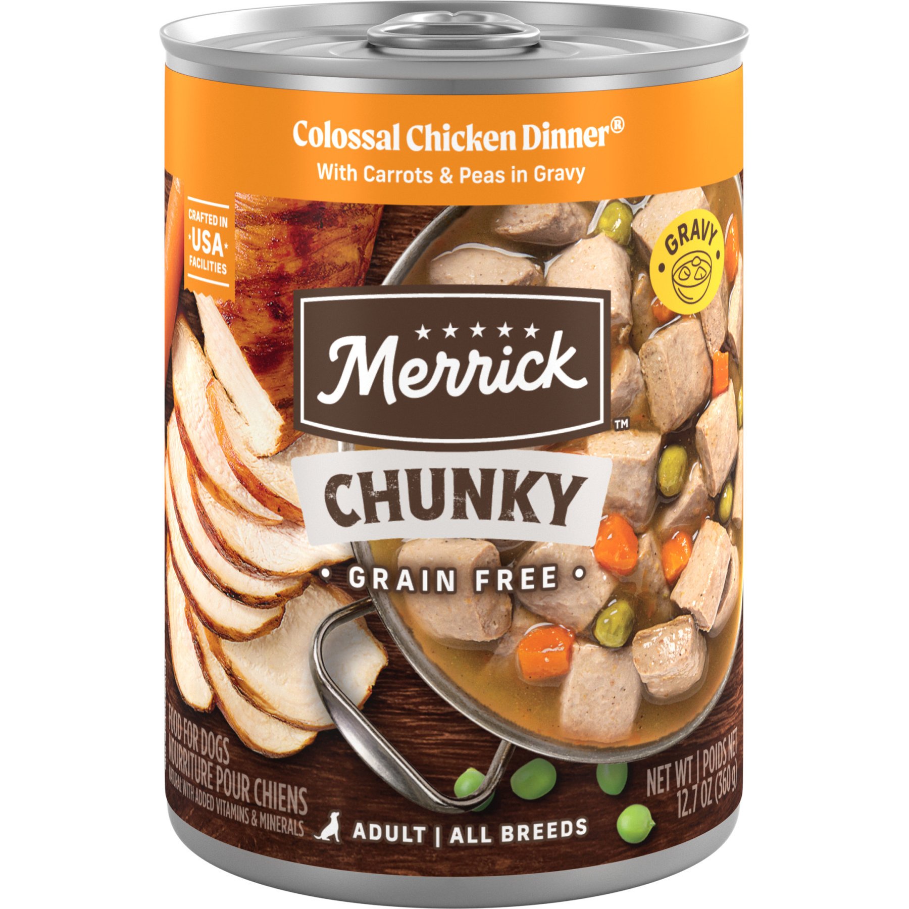 Merrick Chunky Grain-Free Wet Dog Food Colossal Chicken Dinner