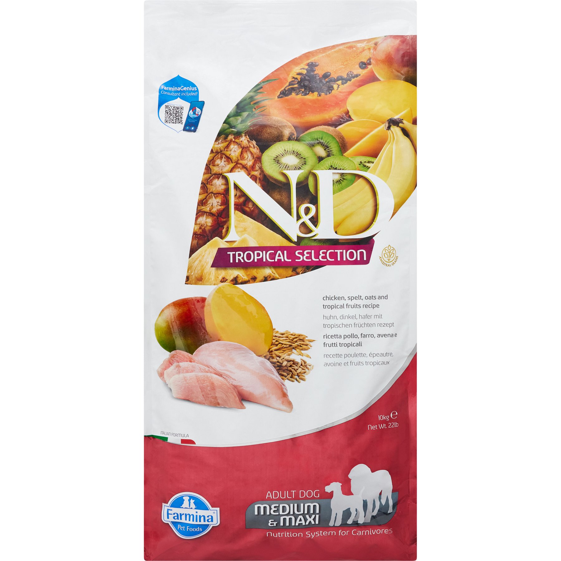 Farmina N&D Tropical Selection Chicken Adult Medium & Maxi Dry Dog Food