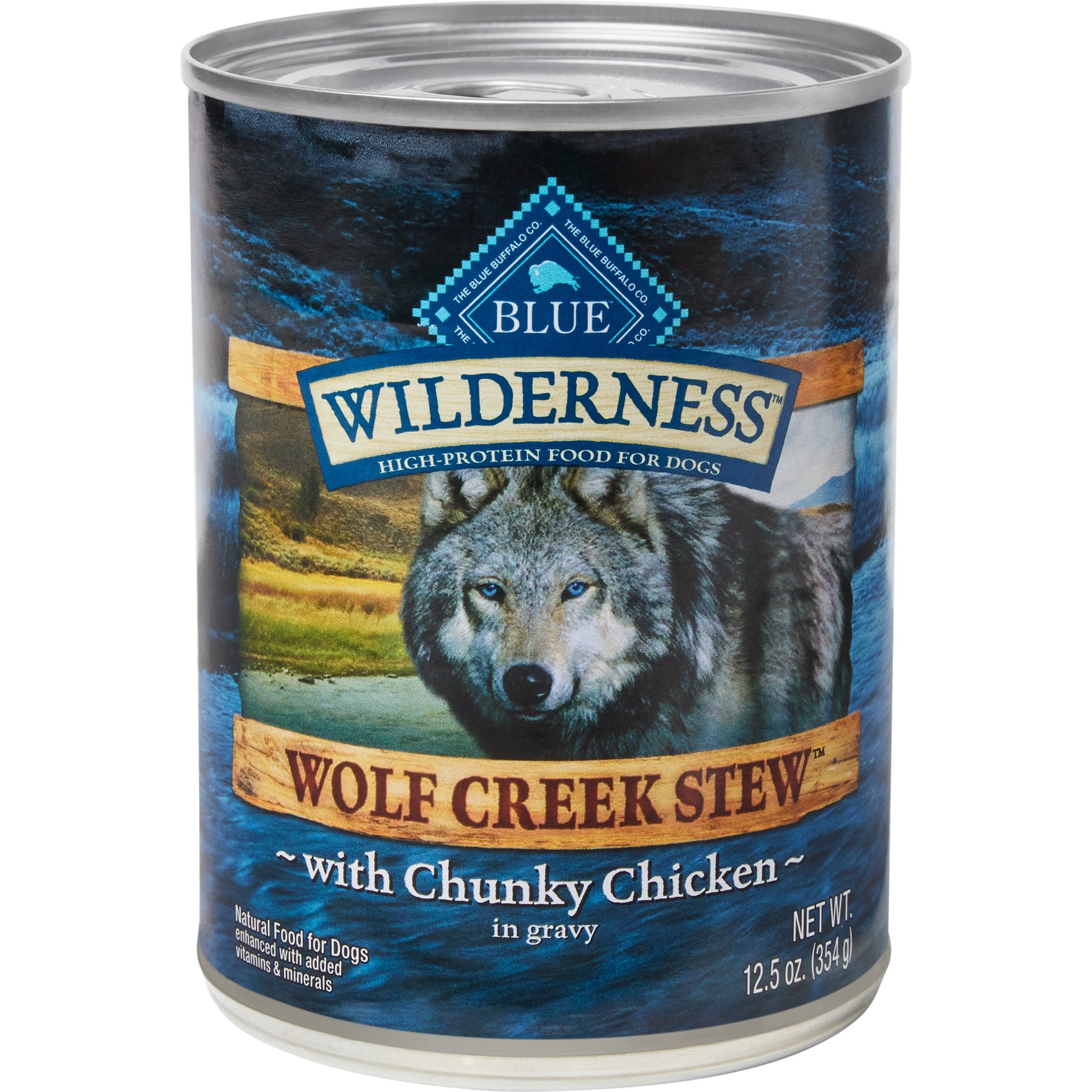Blue Buffalo Wilderness Wolf Creek Stew Chunky Chicken Stew Grain-Free Adult Canned Dog Food