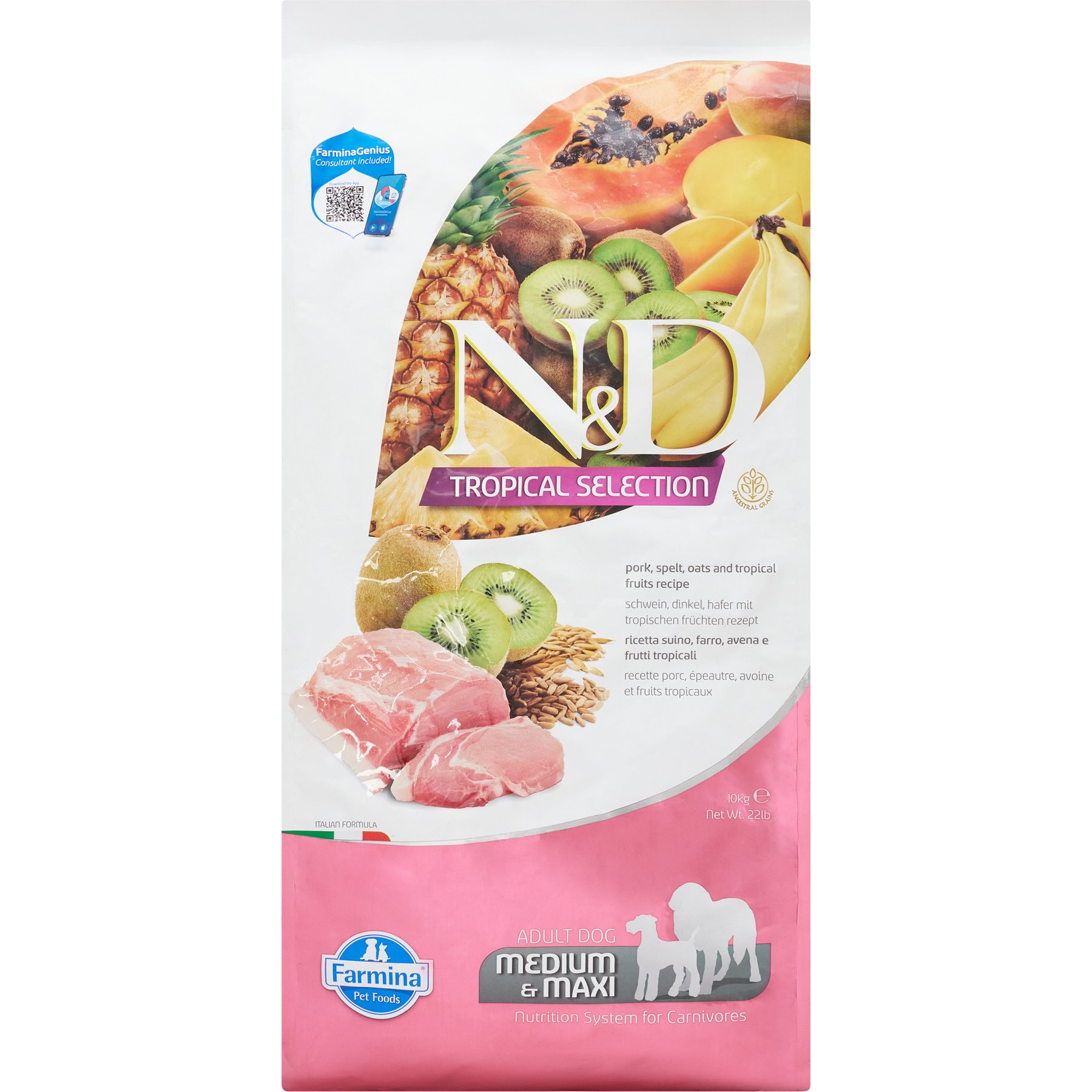Farmina N&D Tropical Selection Pork Adult Medium & Maxi Dry Dog Food