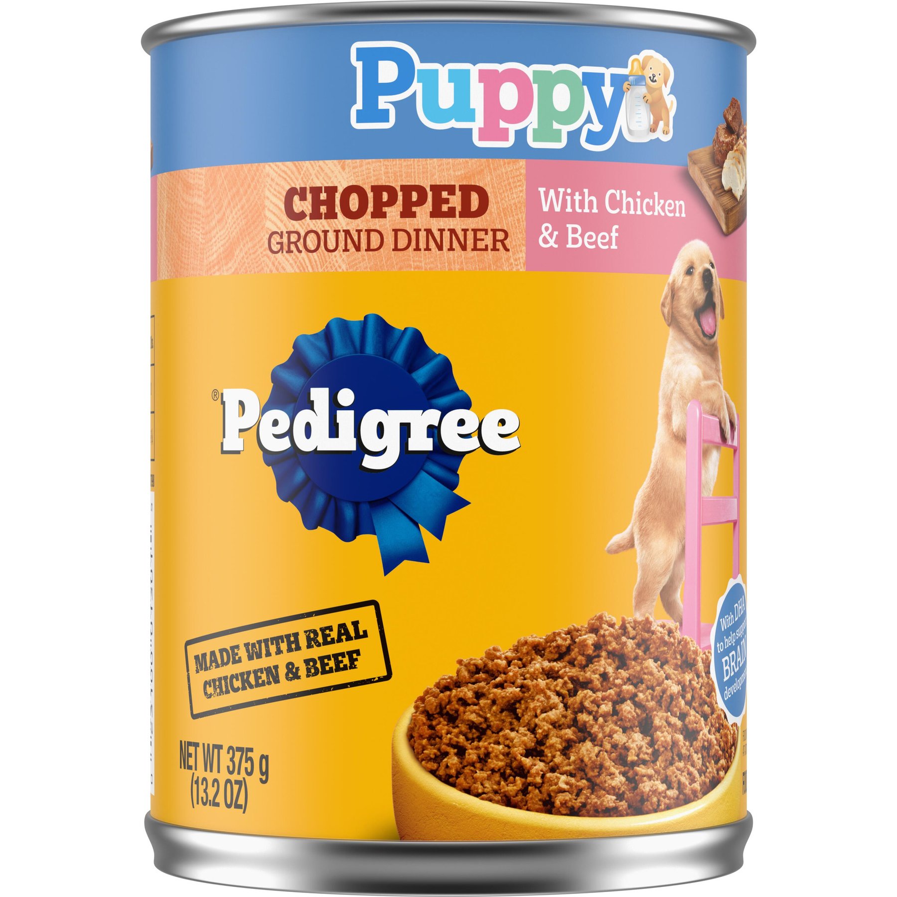 Pedigree Chopped Ground Dinner with Chicken & Beef Puppy Canned Wet Dog Food