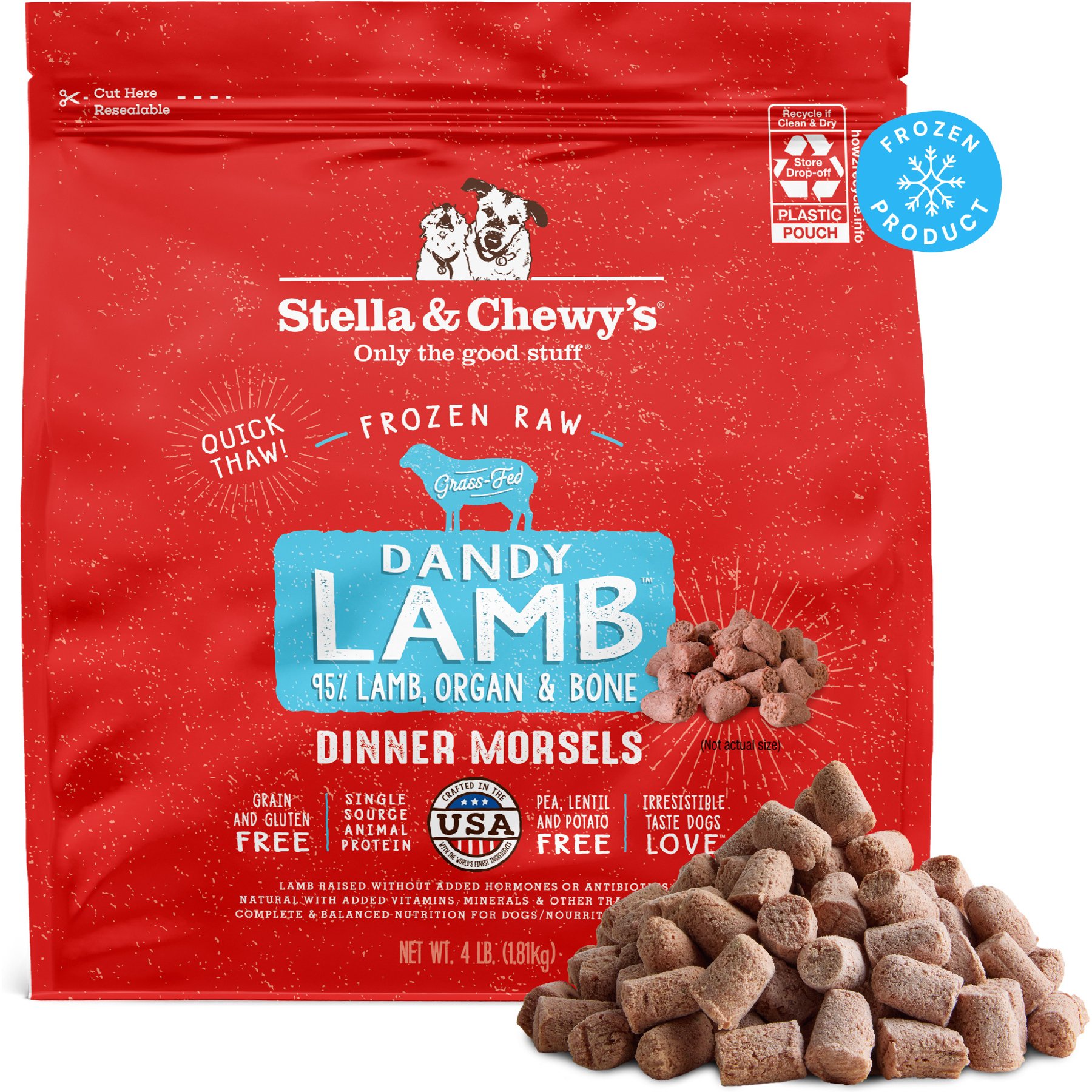 Stella & Chewy's Dandy Lamb Morsels Frozen Raw Dog Food