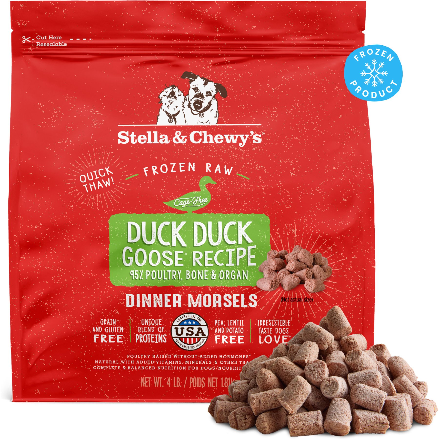 Stella & Chewy's Stella & Chewy's Duck Duck Goose Morsels Frozen Raw Dog Food dog food package
