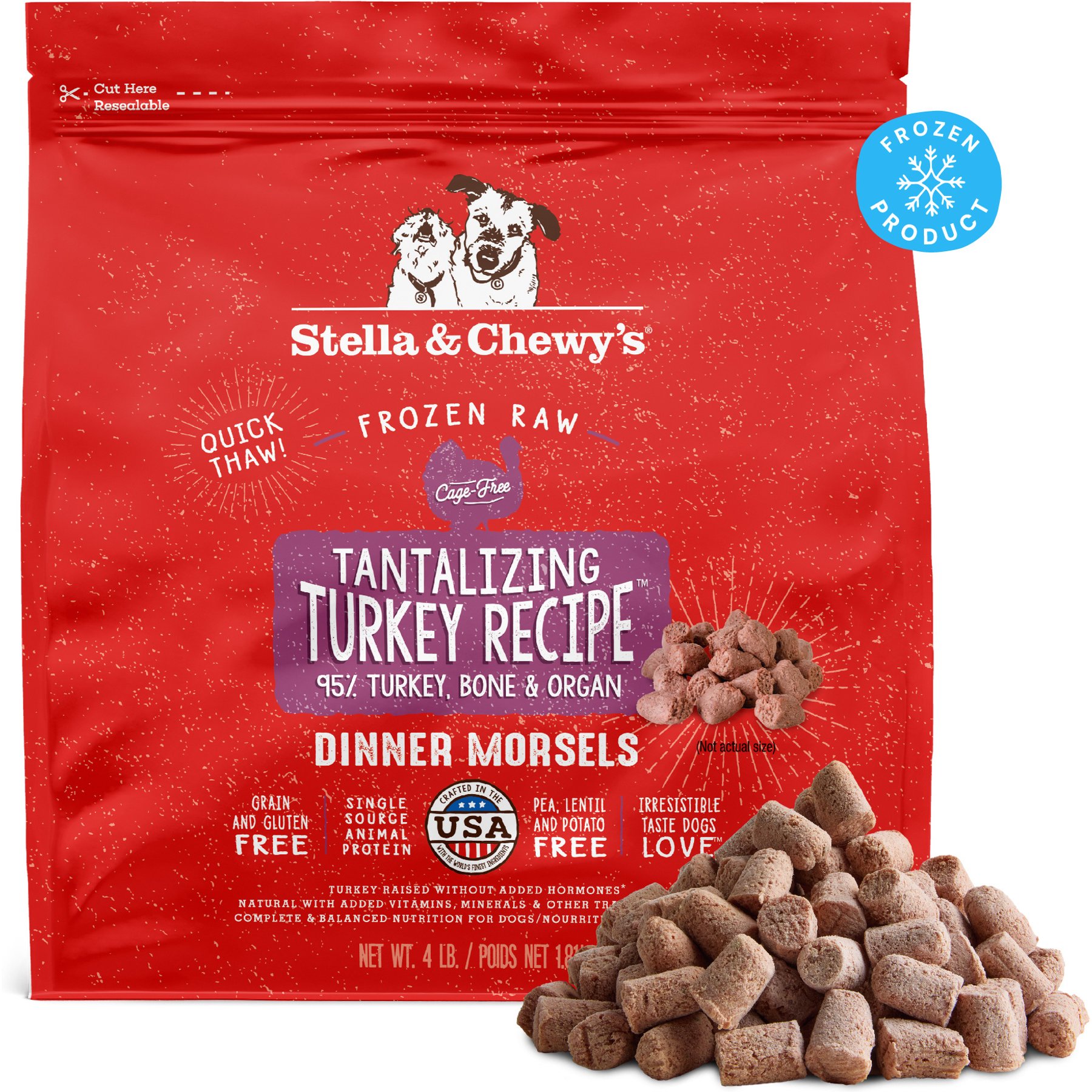 Stella & Chewy's Tantalizing Turkey Morsels Frozen Raw Dog Food