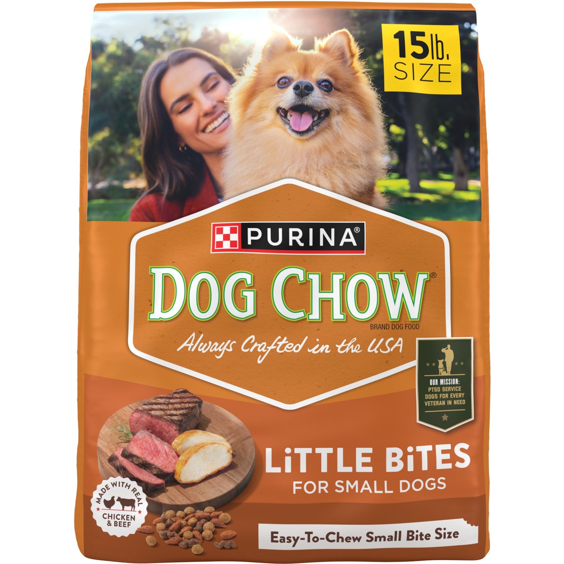 Dog Chow Adult Little Bites with Real Chicken & Beef Small Breed Dry Dog Food