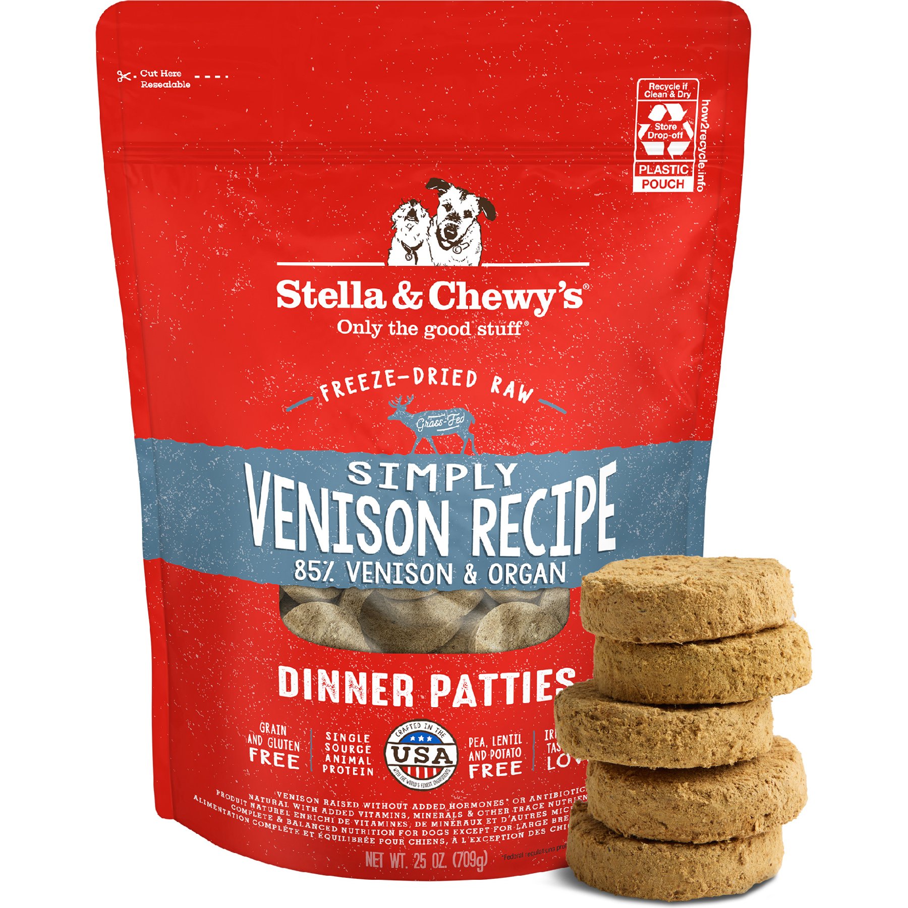 Stella & Chewy's Freeze-Dried Raw Simply Venison Dinner Patties Dog Food