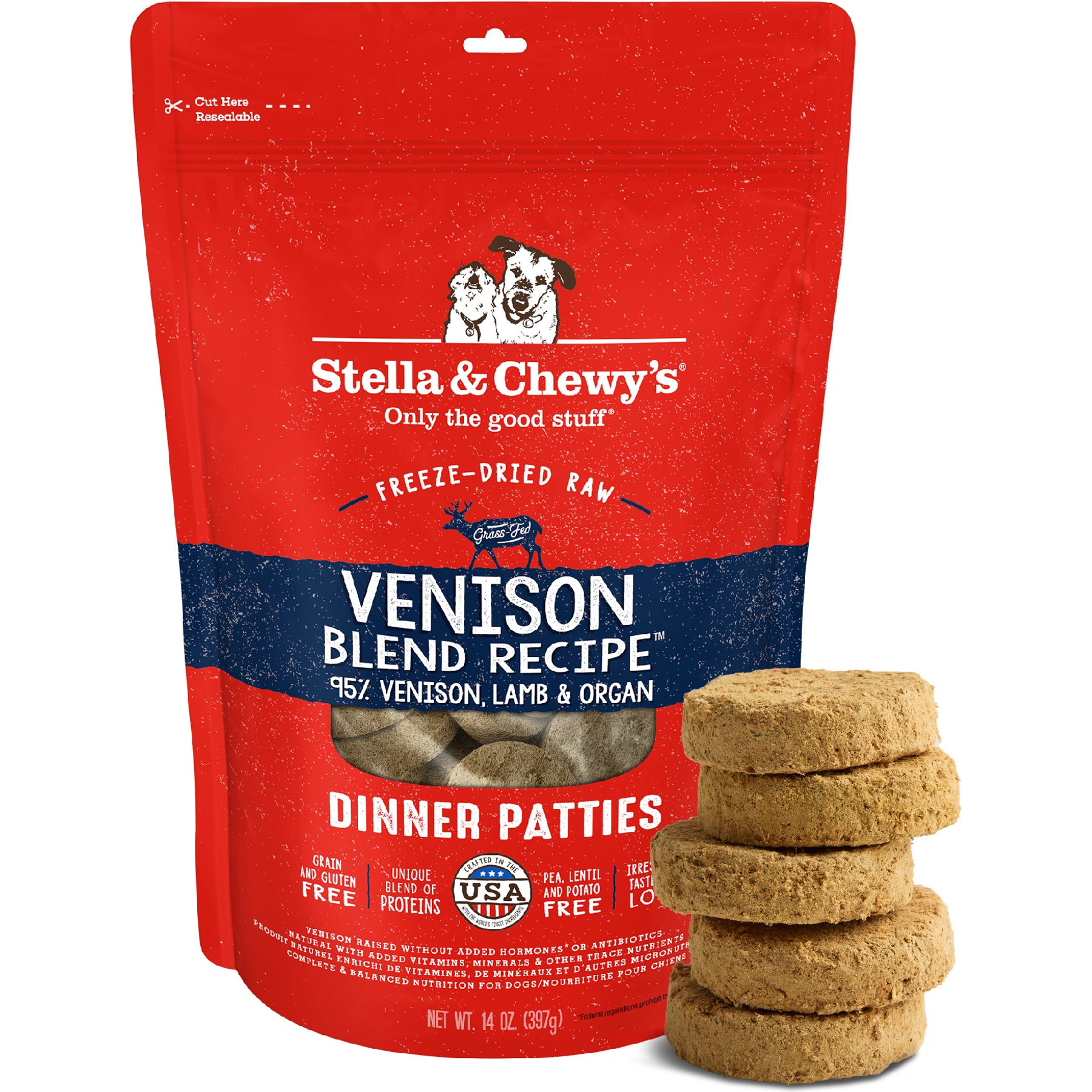 Stella & Chewy's Venison Blend Dinner Patties Freeze-Dried Raw Dog Food