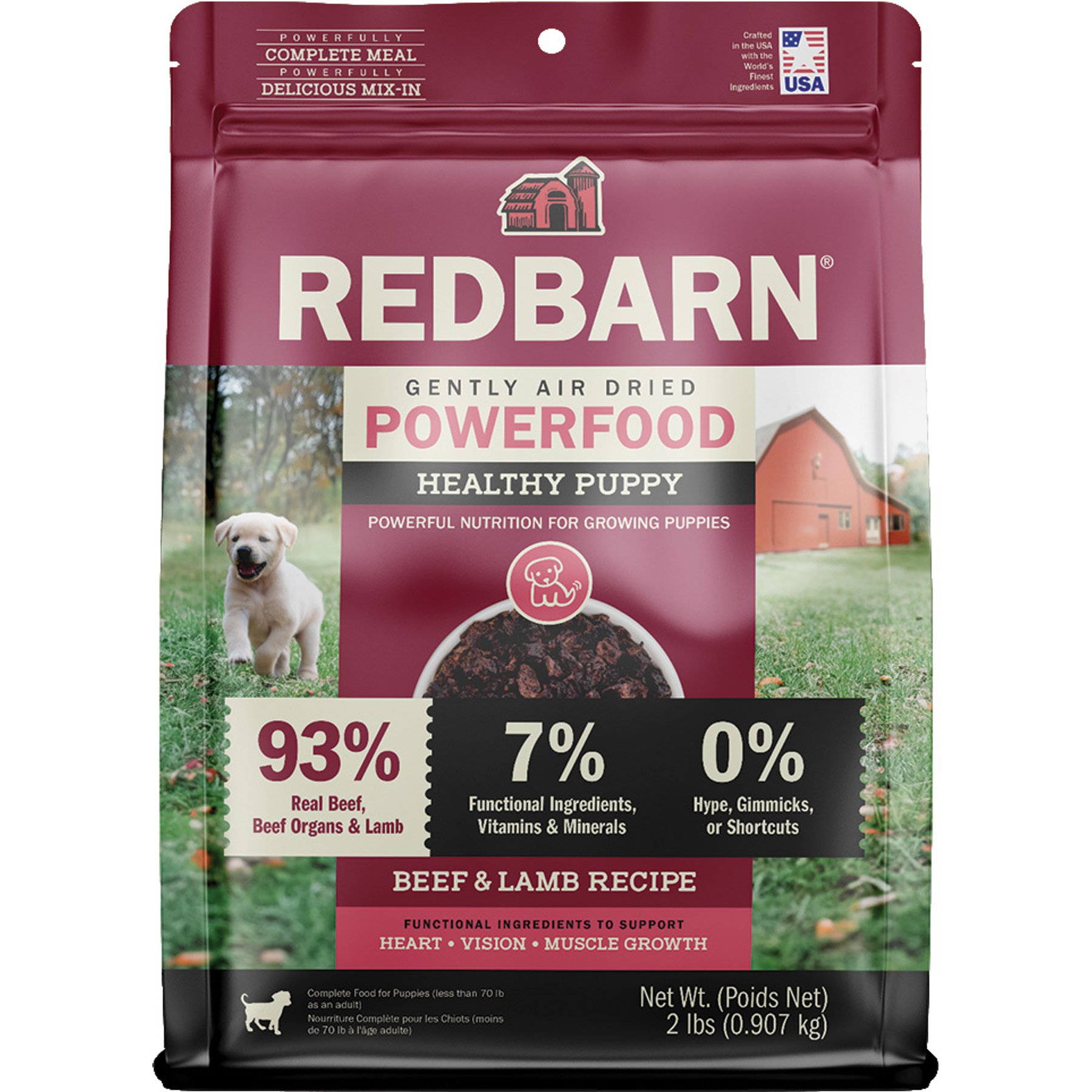 Redbarn Powerfood Healthy Puppy Beef & Lamb Grain-Free Gently Air-Dried Dog Food