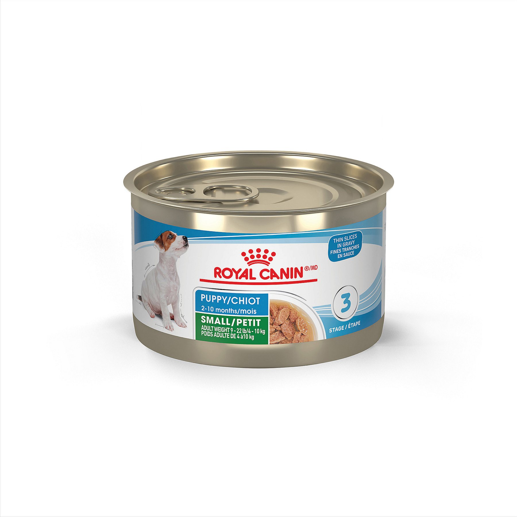 Royal Canin Size Health Nutrition Small Puppy Thin Slices in Gravy Wet Dog Food, 5.1-oz can, case of 24