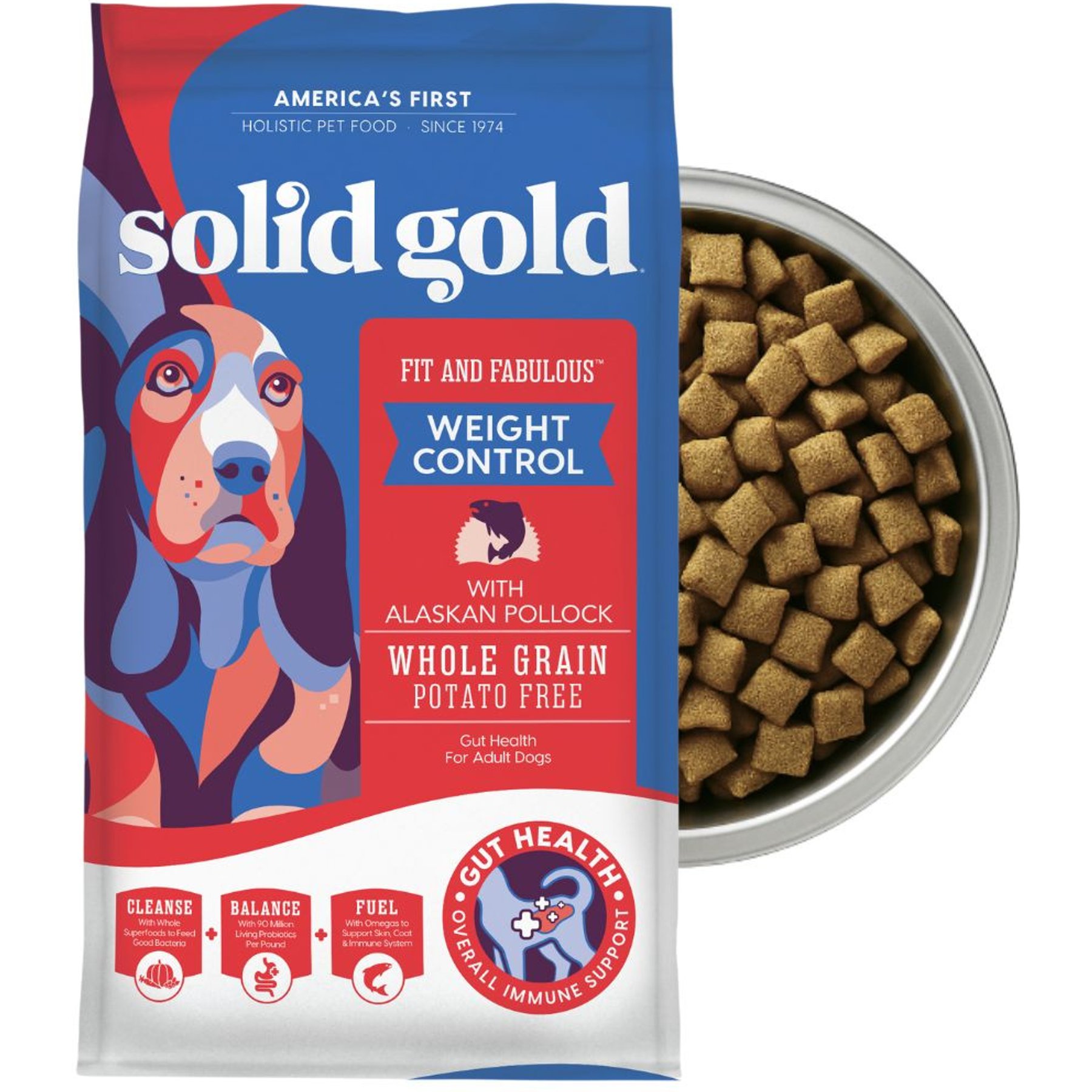 Solid Gold Weight Control Low-Fat & Low-Calorie Alaskan Pollock Whole Grain Dry Dog Food