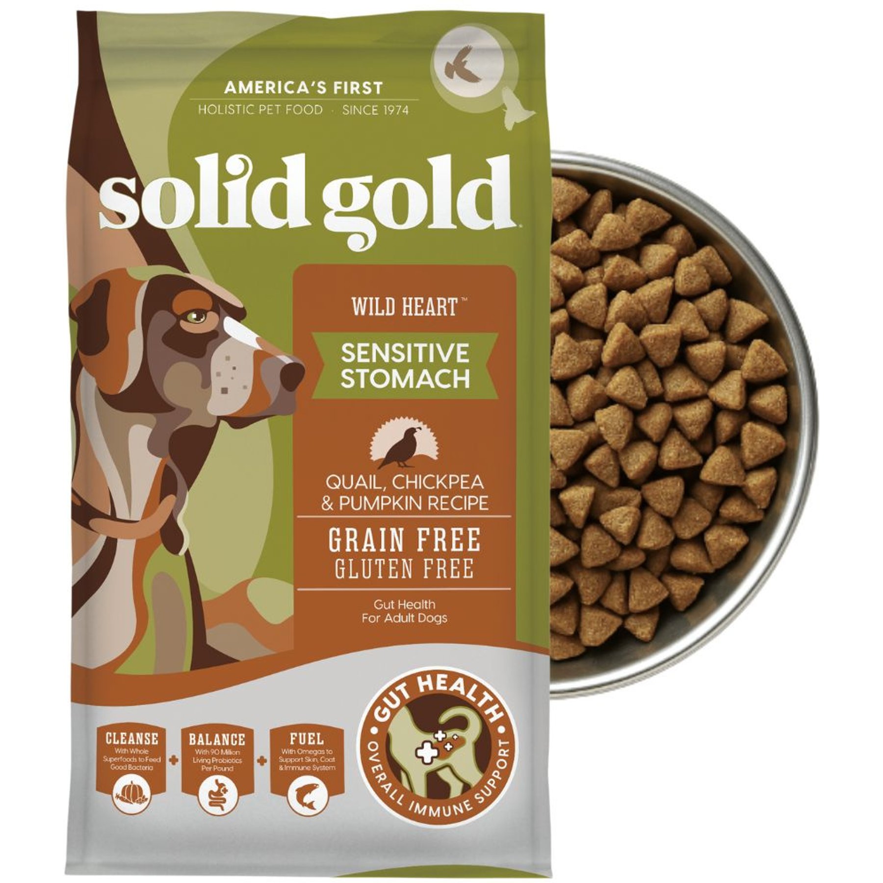 Solid Gold Sensitive Stomach Grain-Free Quail, Chickpea & Pumpkin Dry Dog Food