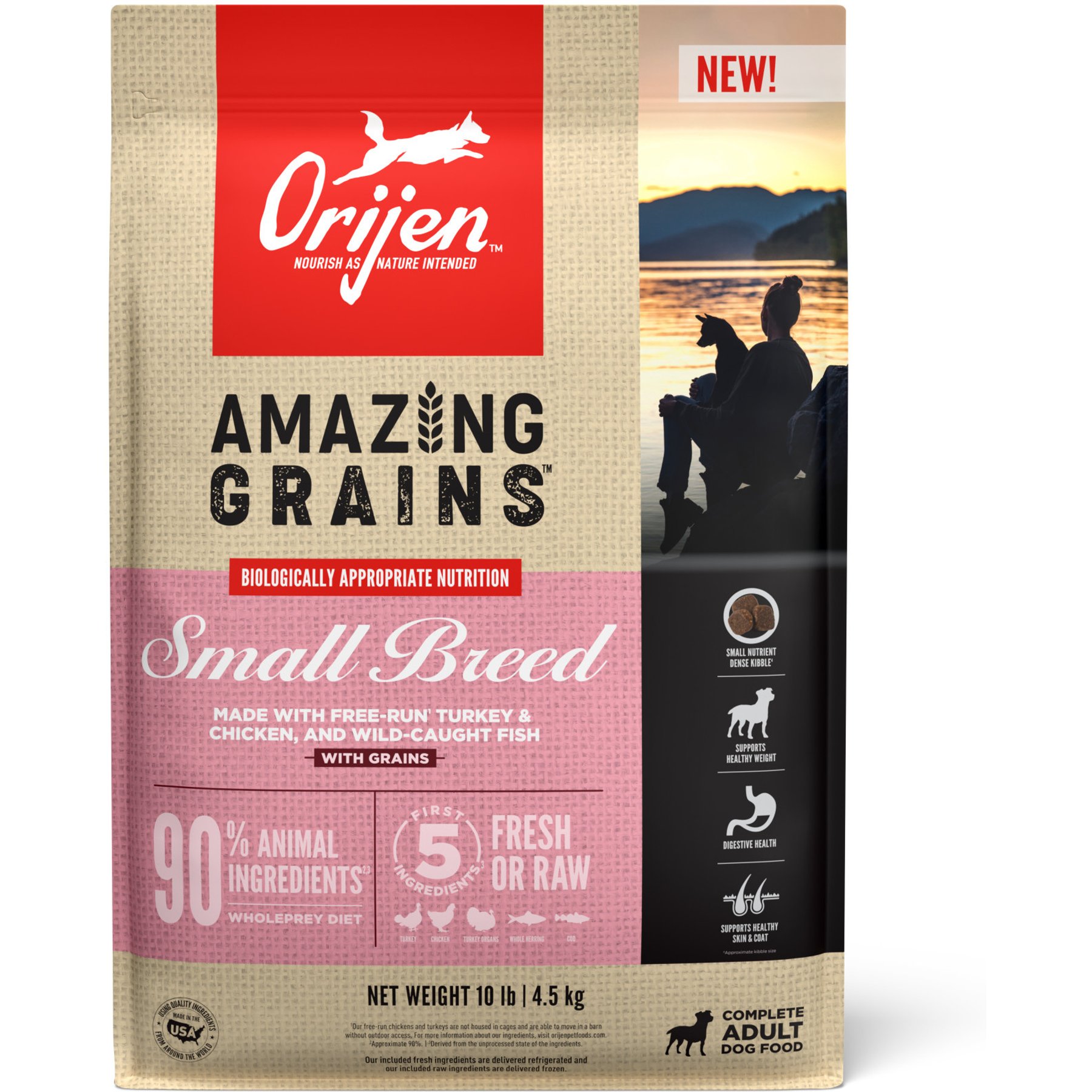 ORIJEN Amazing Grains High-Protein Small Breed Dry Dog Food