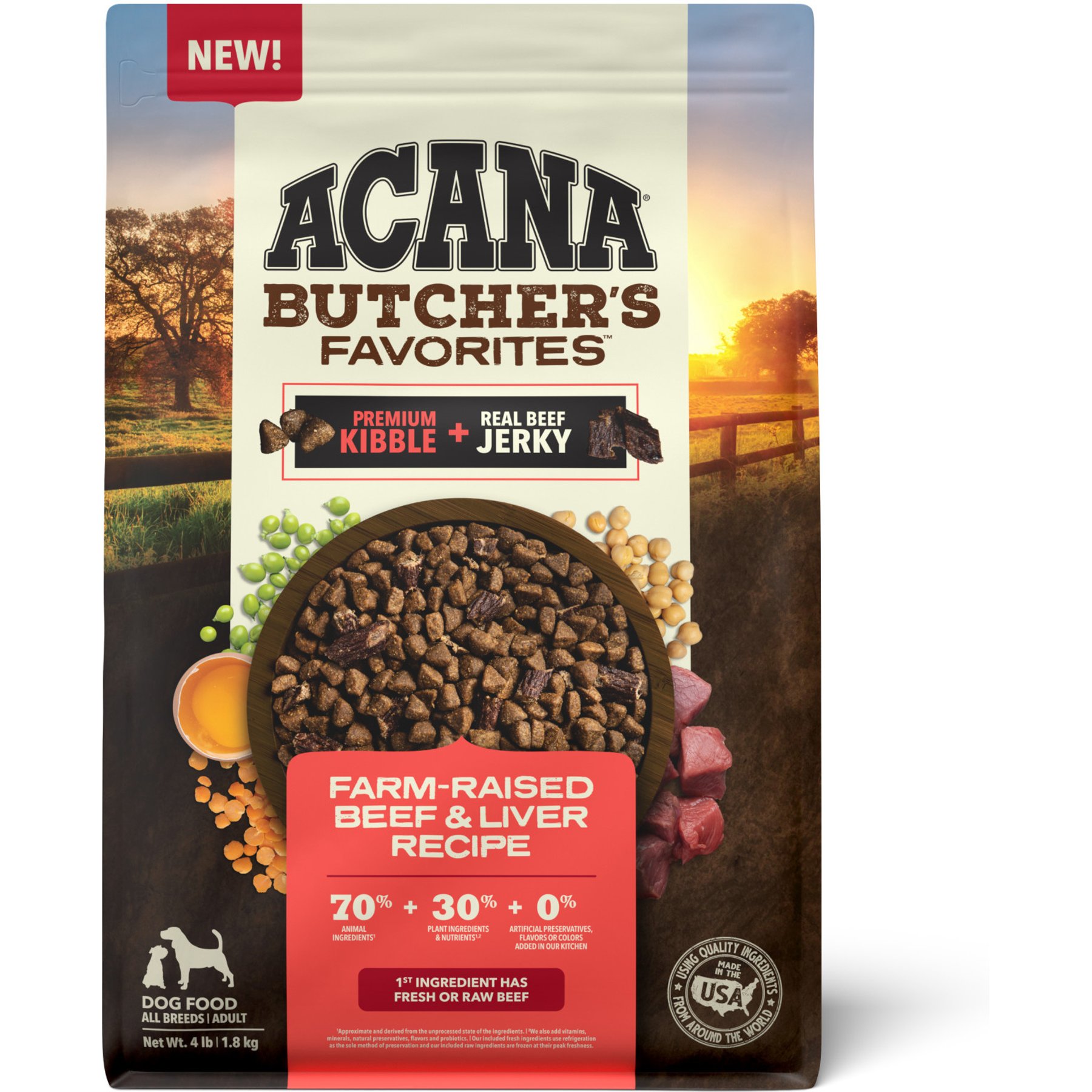 ACANA Butcher's Favorites Grain-Free Farm-Raised Beef & Liver Dry Dog Food
