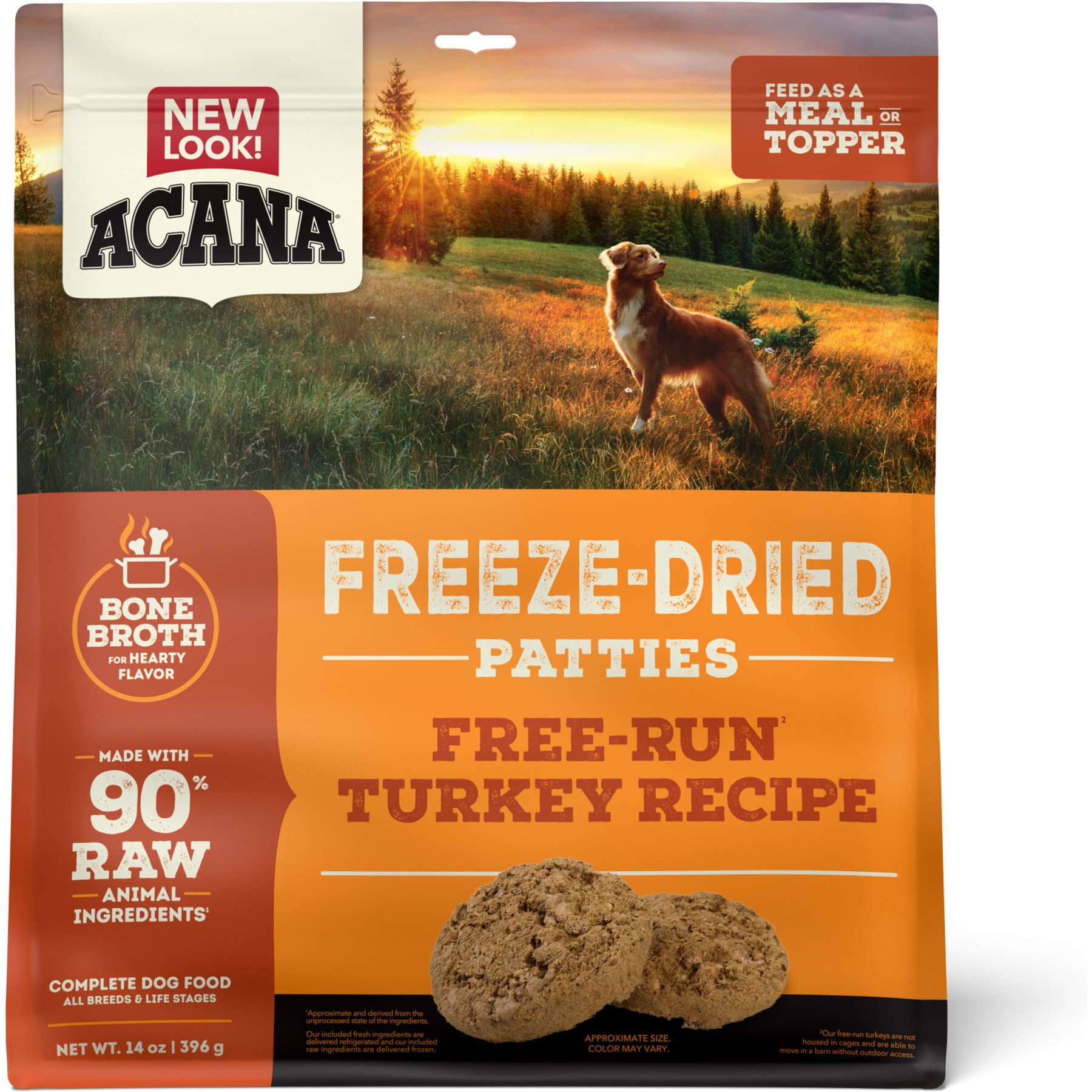 ACANA Free-Run Turkey Patties Grain-Free High-Protein Freeze-Dried Dog Food & Topper