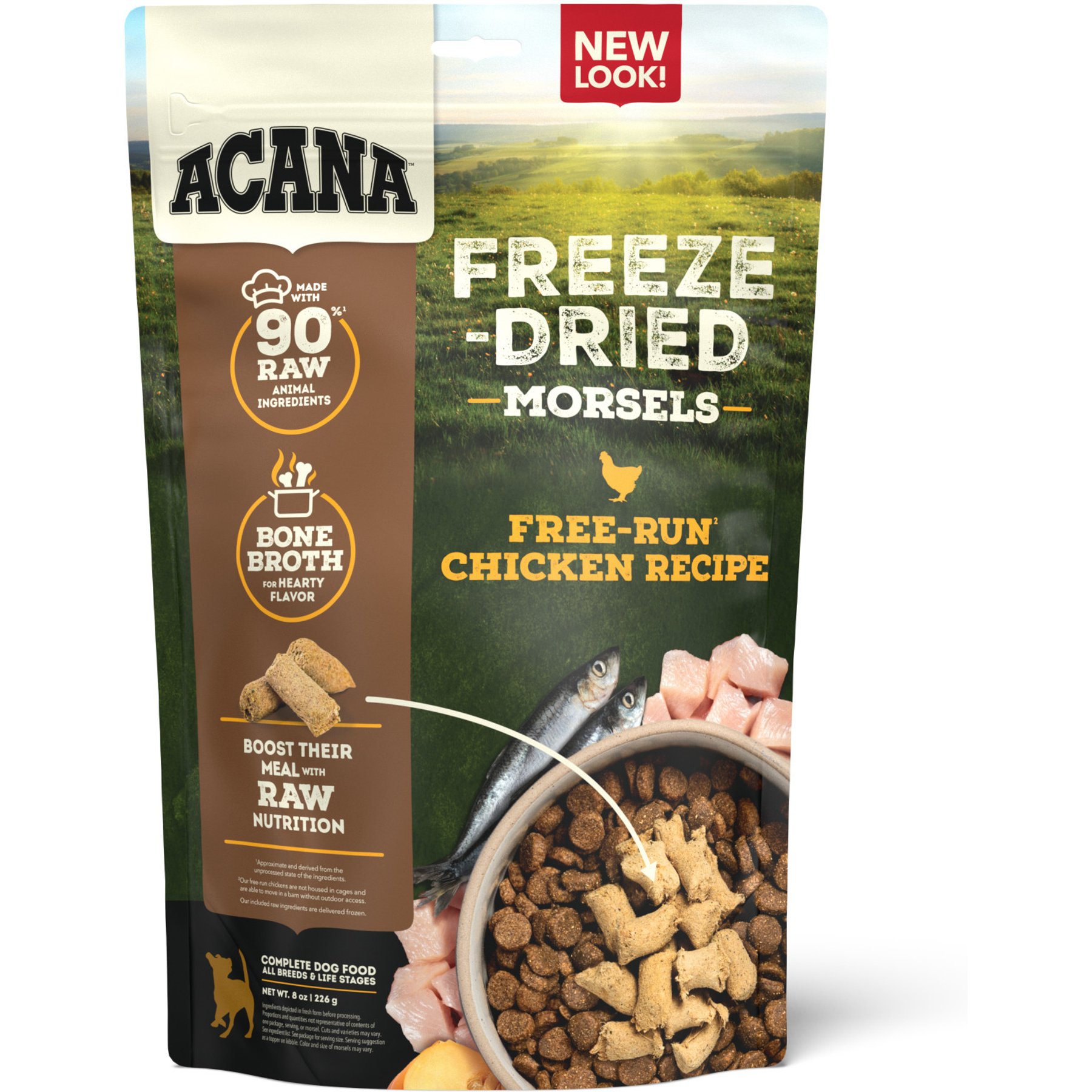 ACANA Free-Run Chicken Morsels Grain-Free High-Protein Freeze-Dried Dog Food & Topper
