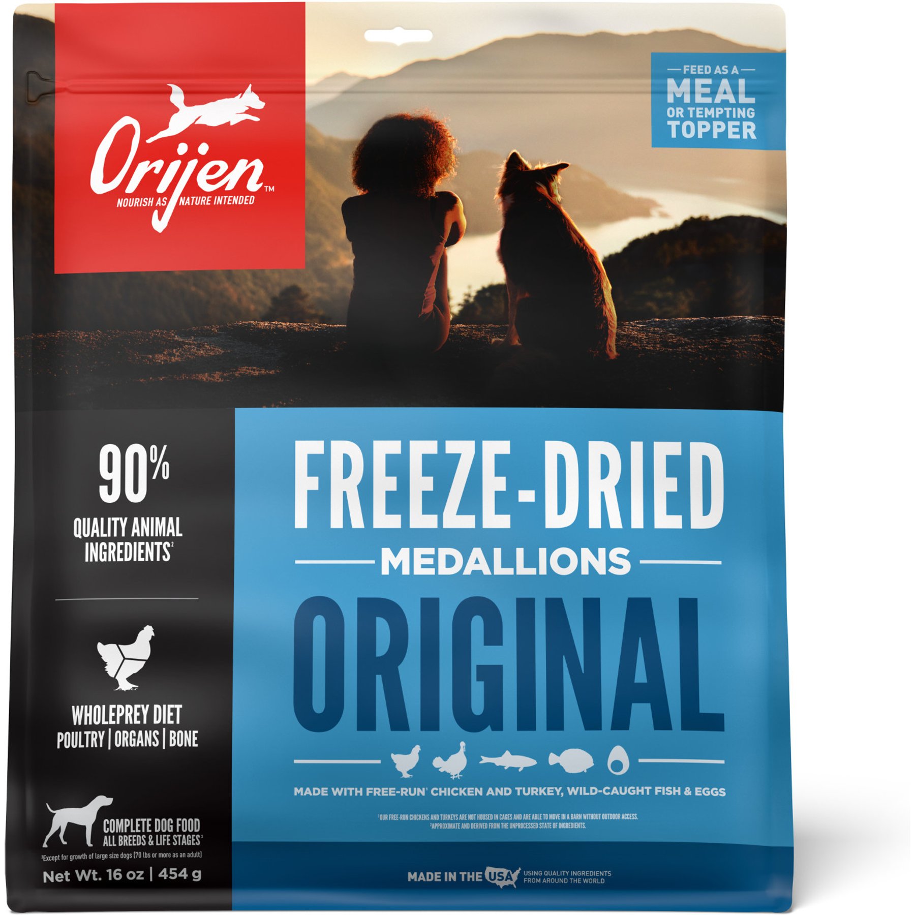 ORIJEN Original Grain-Free High-Protein Freeze-Dried Dog Food & Topper