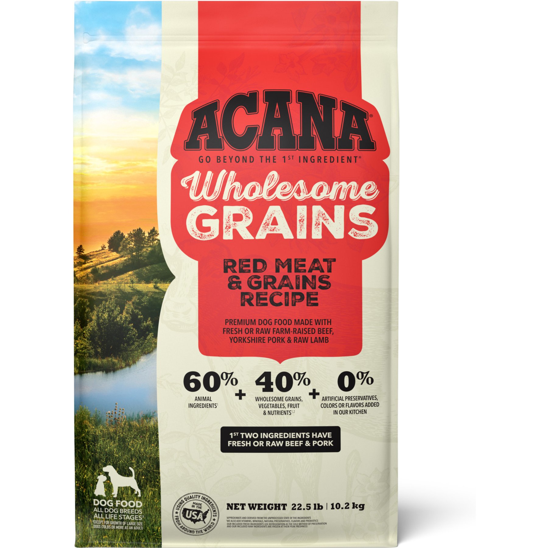 ACANA Red Meat & Grains Beef Pork & Lamb Wholesome Grains Dry Dog Food