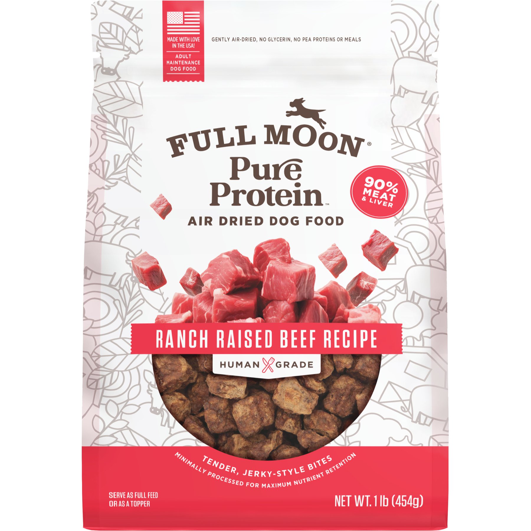 Full Moon Pure Protein Beef Recipe Air Dried Dog Food