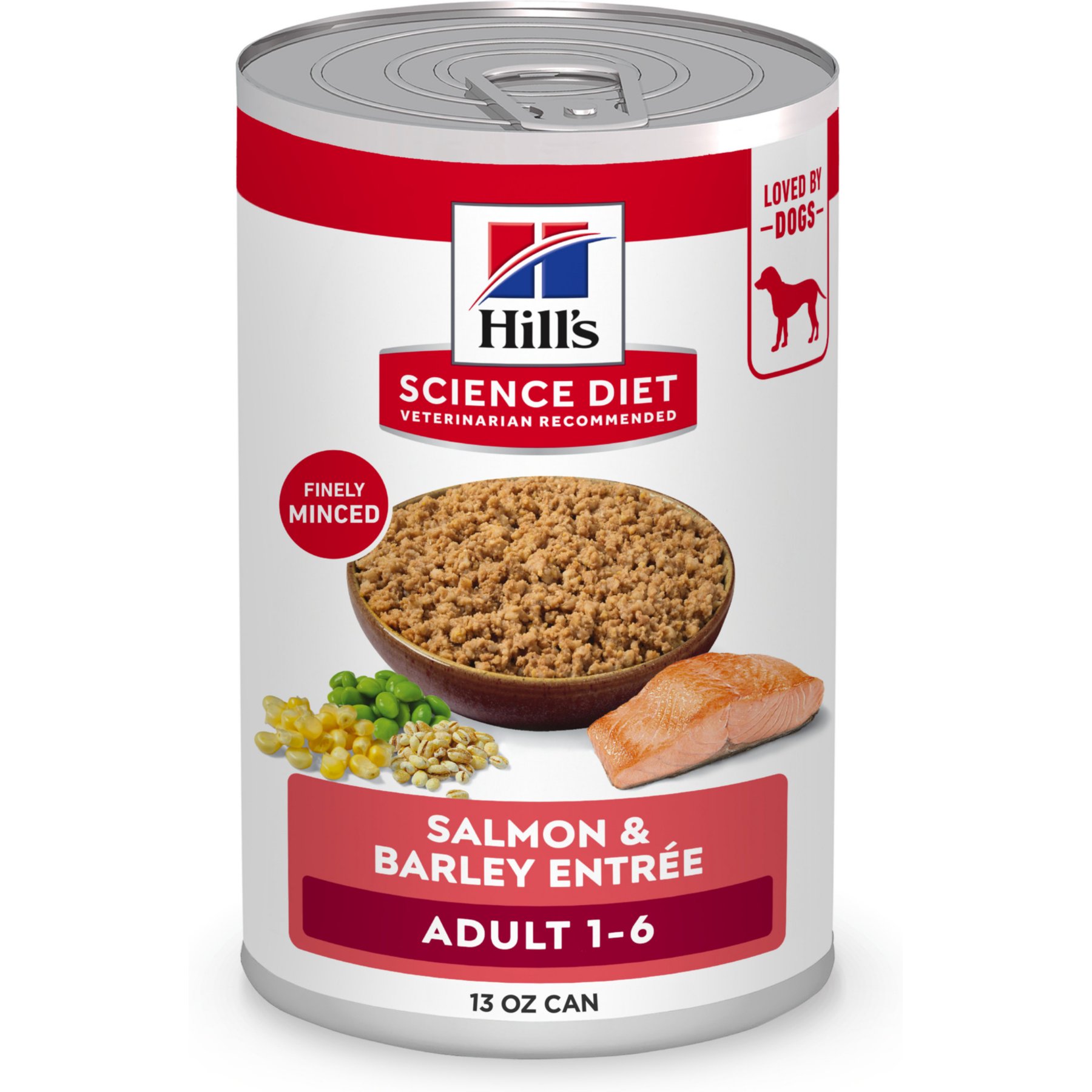 Hill's Science Diet Adult Salmon & Barley Entree Minced Canned Wet Dog Food