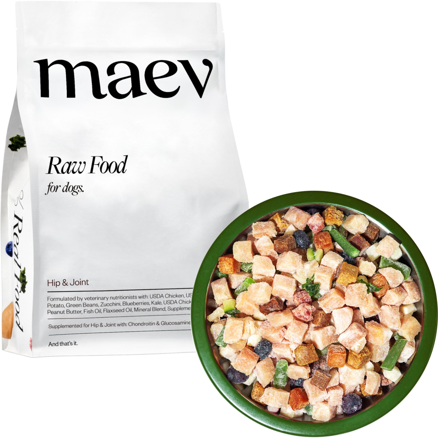 MAEV Hip & Joint Human-Grade Raw Frozen Chicken Dog Food